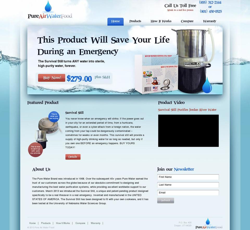 pure-water Shopify theme site example drinkmormonwhiskey.com