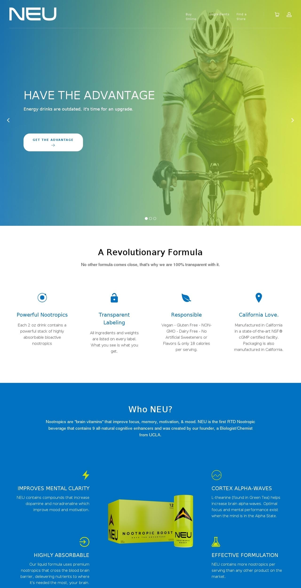 drinkneu.com shopify website screenshot