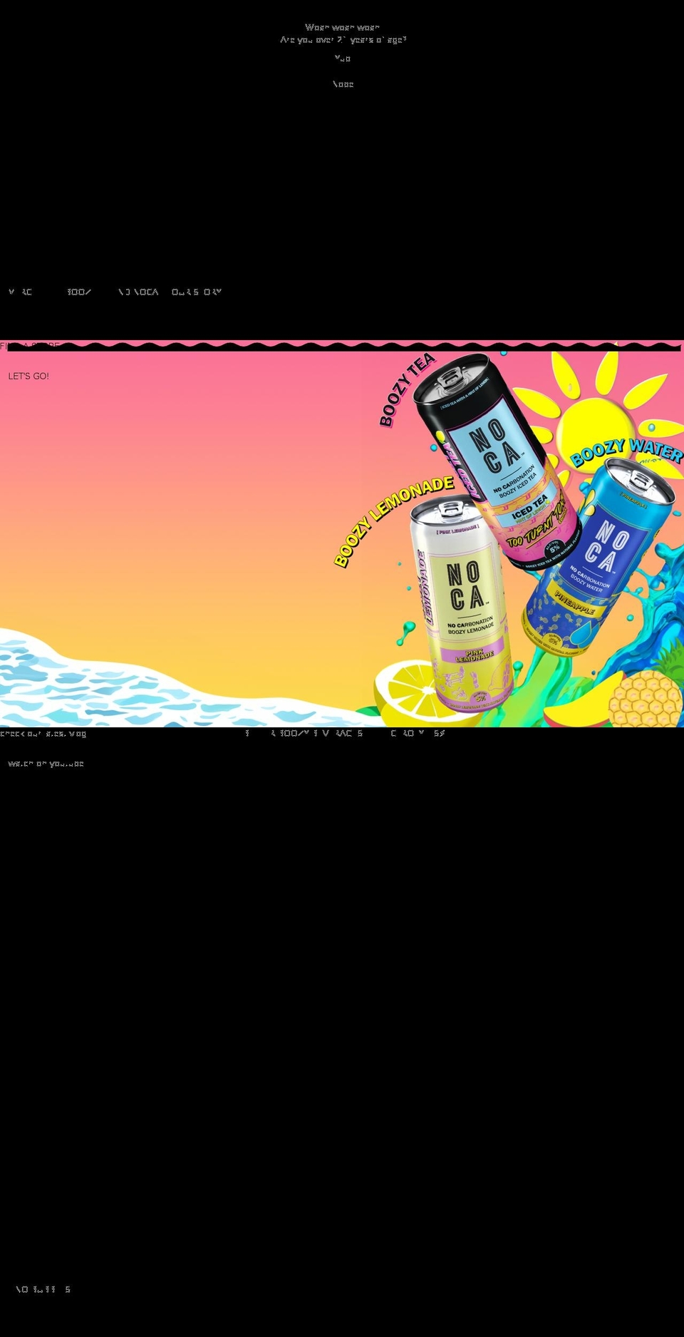 drinknoca.com shopify website screenshot