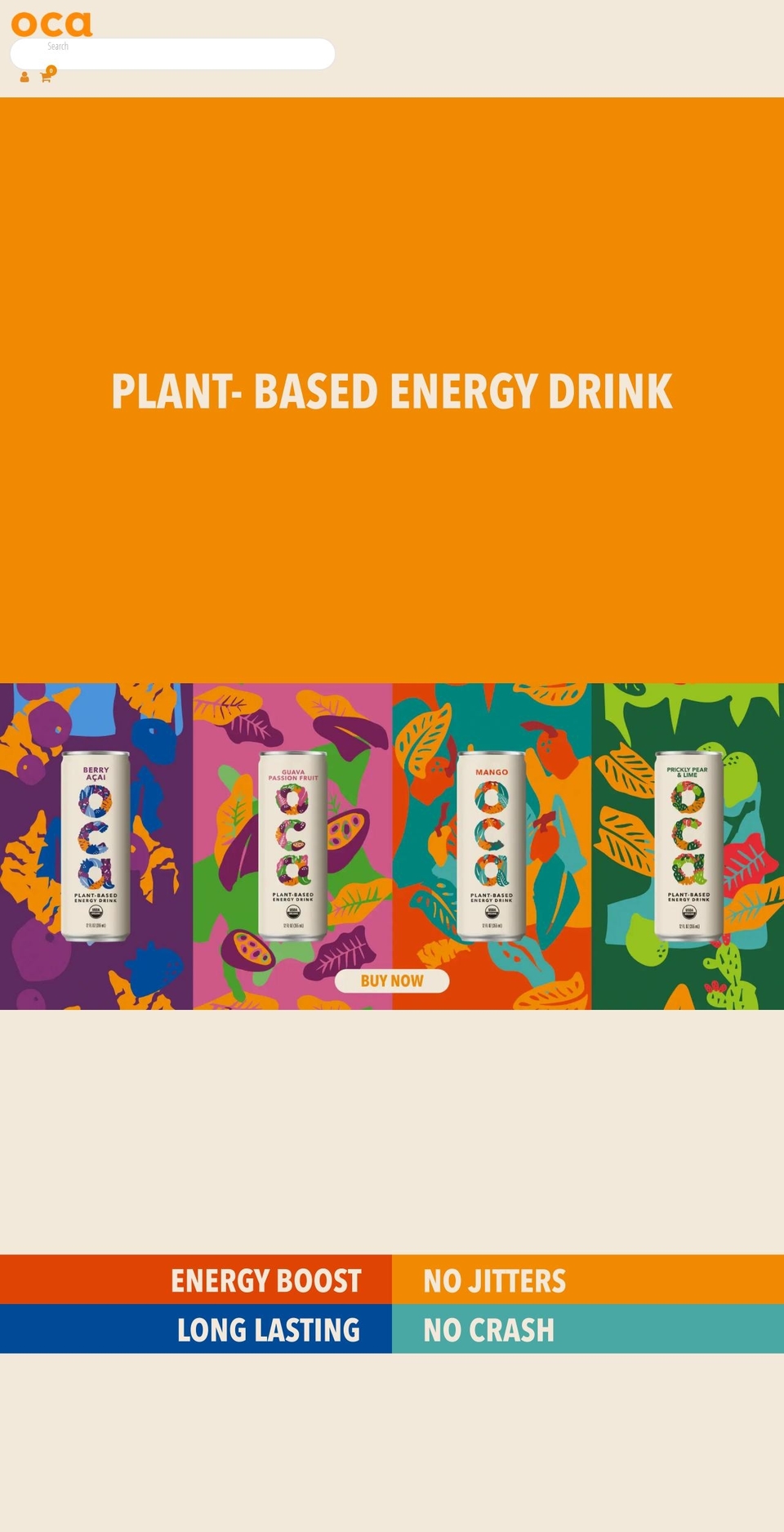 drinkoca.com shopify website screenshot