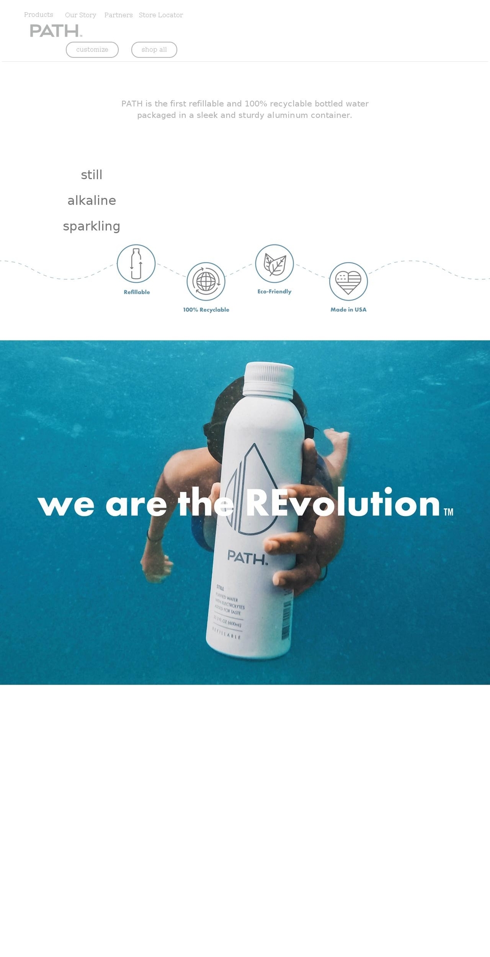 drinkpathwater.com shopify website screenshot