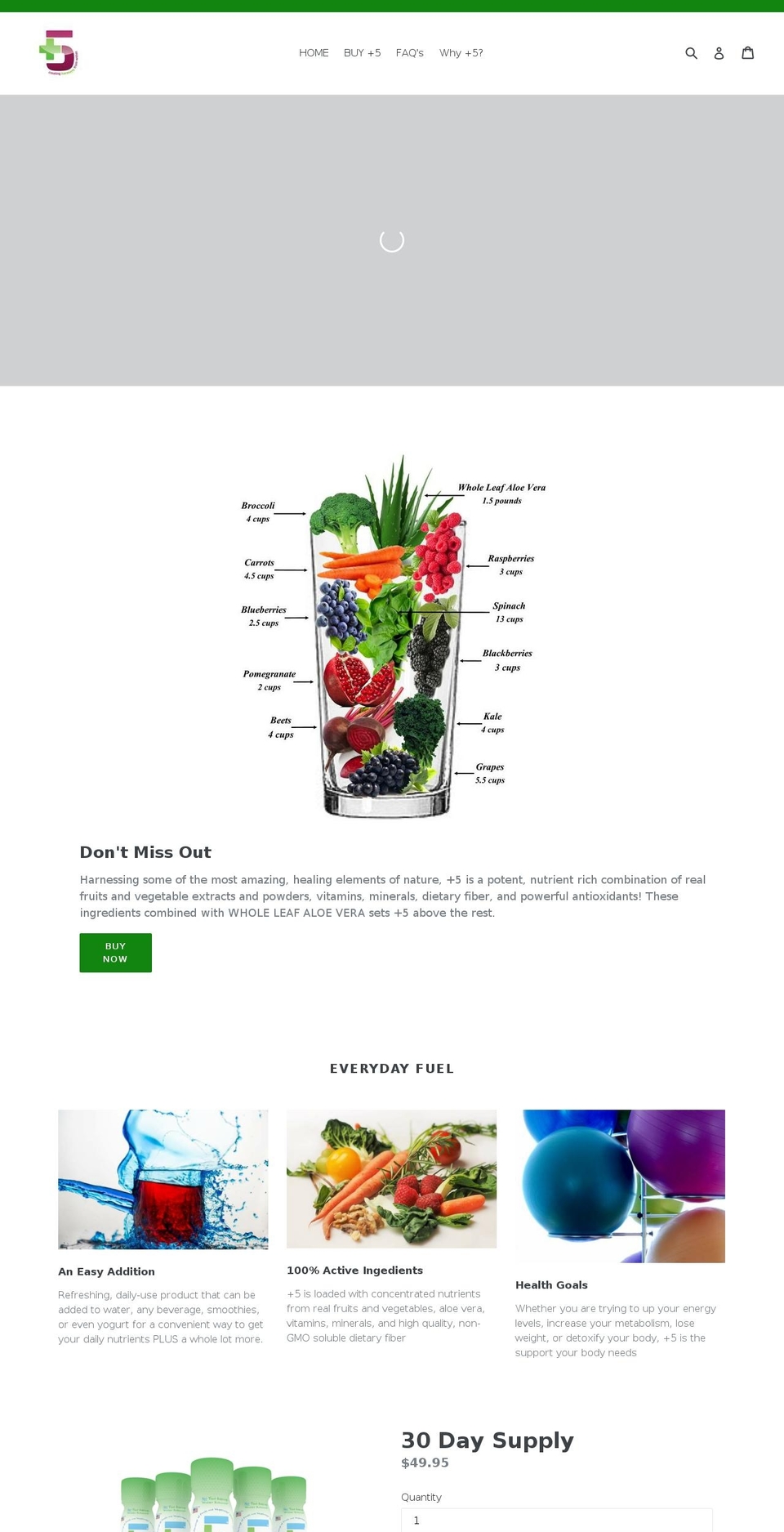 drinkplus5.com — Shopify storefront screenshot