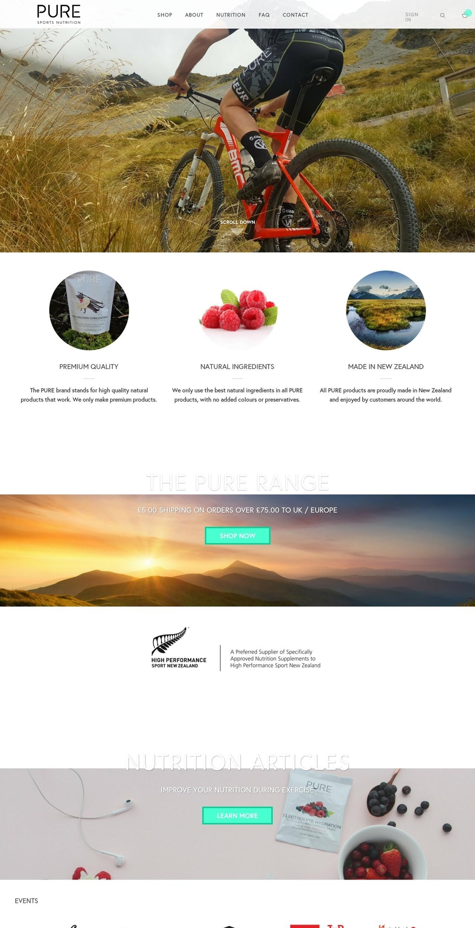 drinkpure.co.uk shopify website screenshot