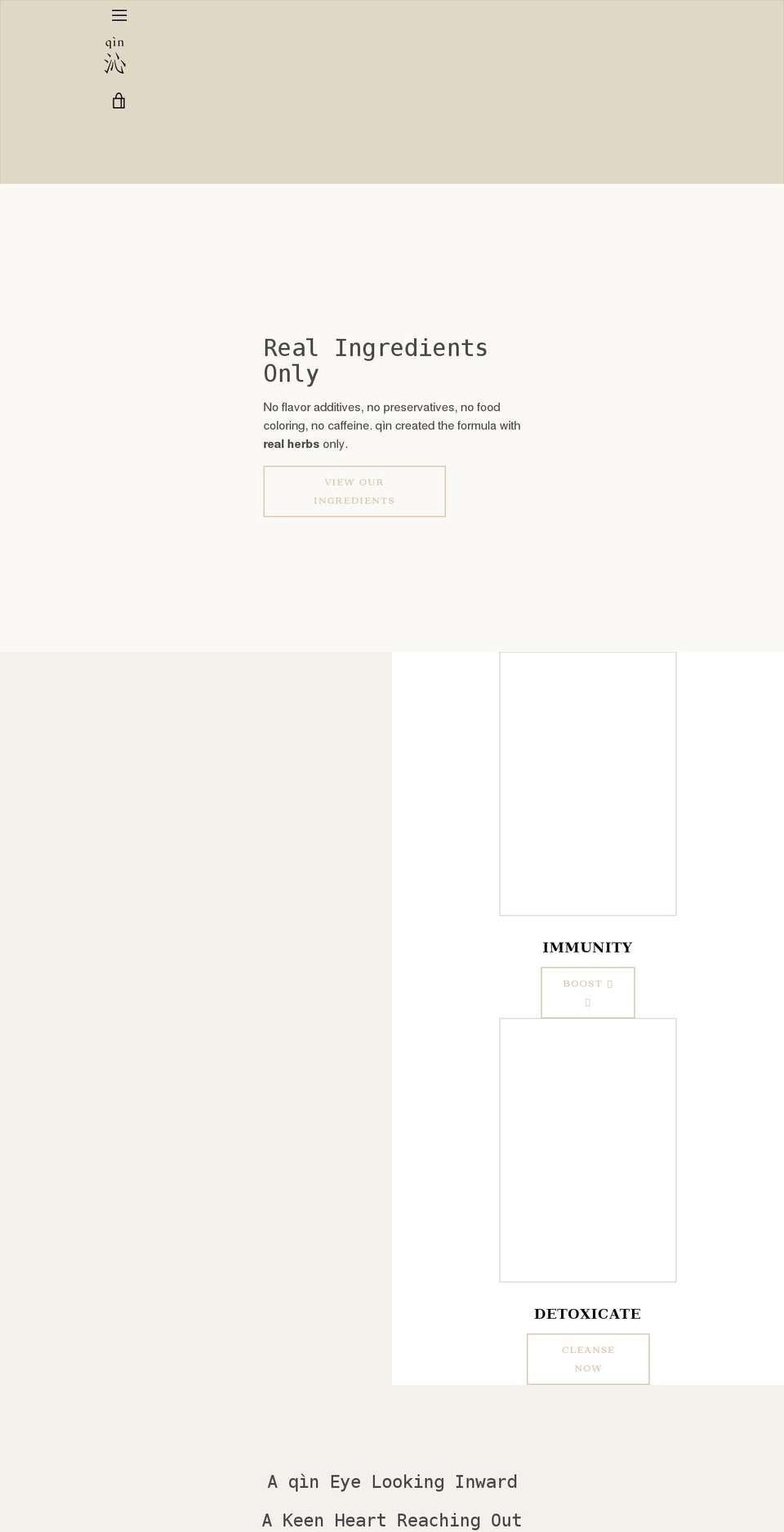 drinkqin.com shopify website screenshot