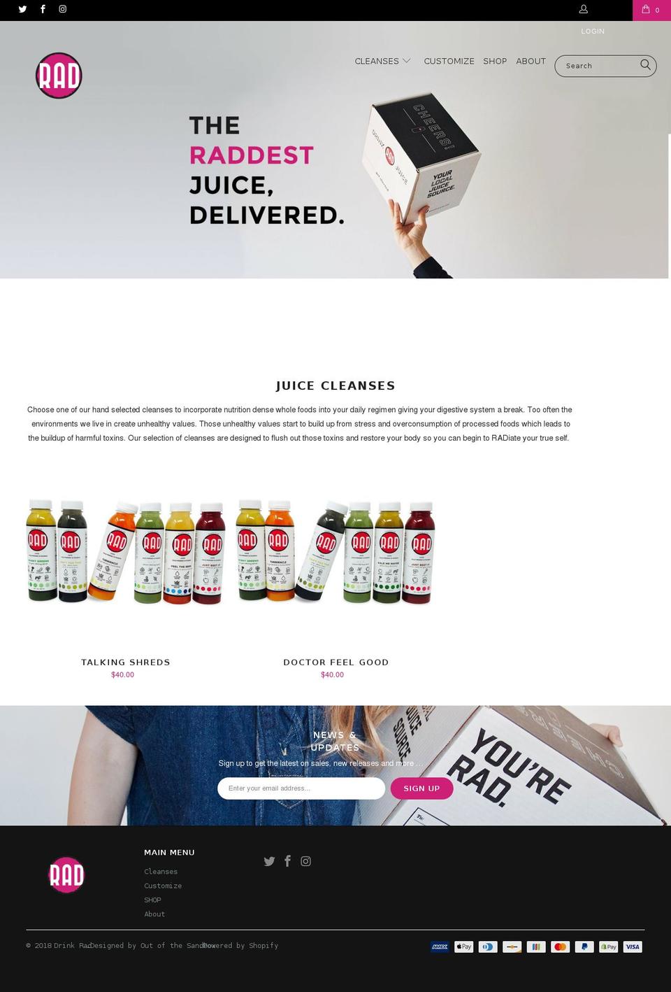 drinkradjuice.com — Shopify storefront screenshot