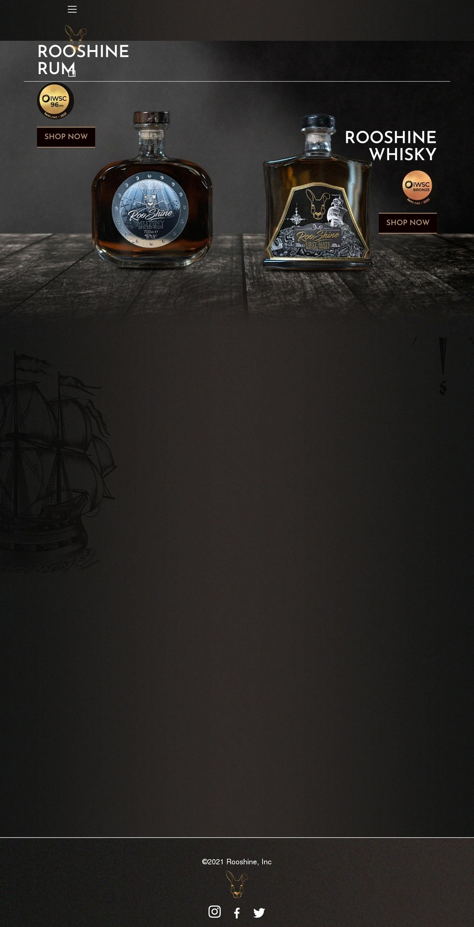 drinkrooshine.com shopify website screenshot