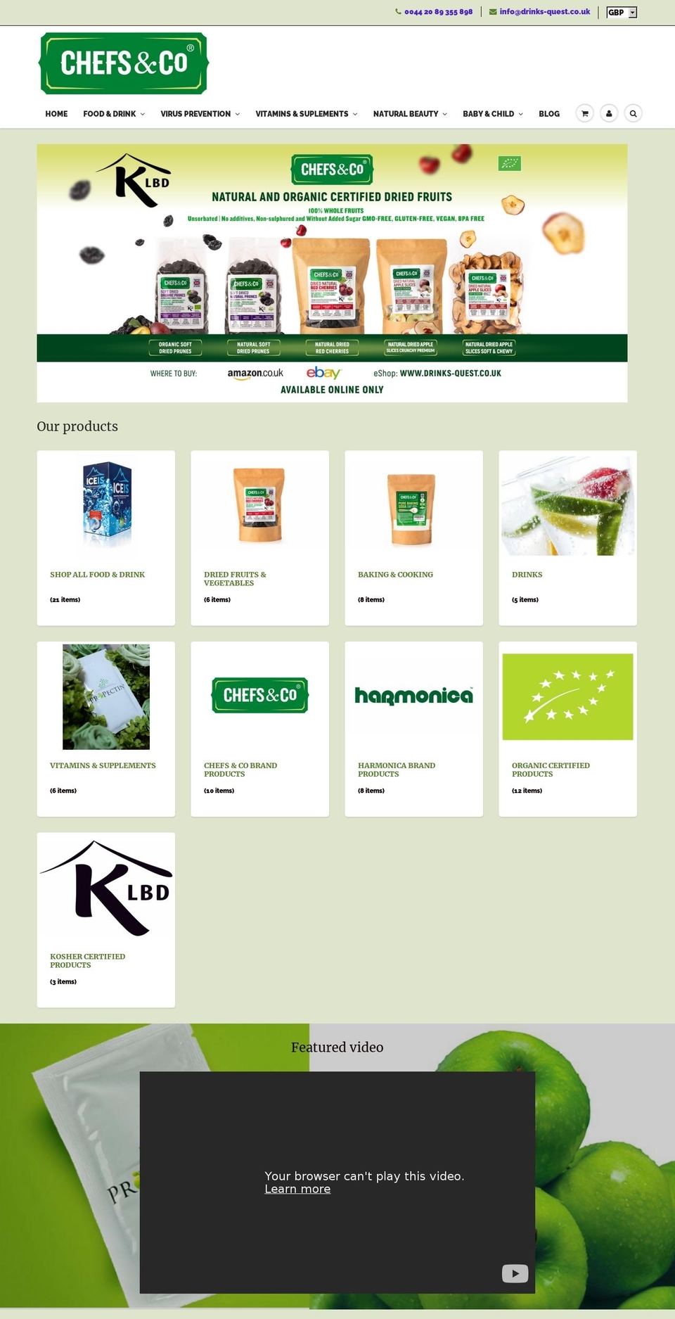 drinks-quest.co.uk shopify website screenshot