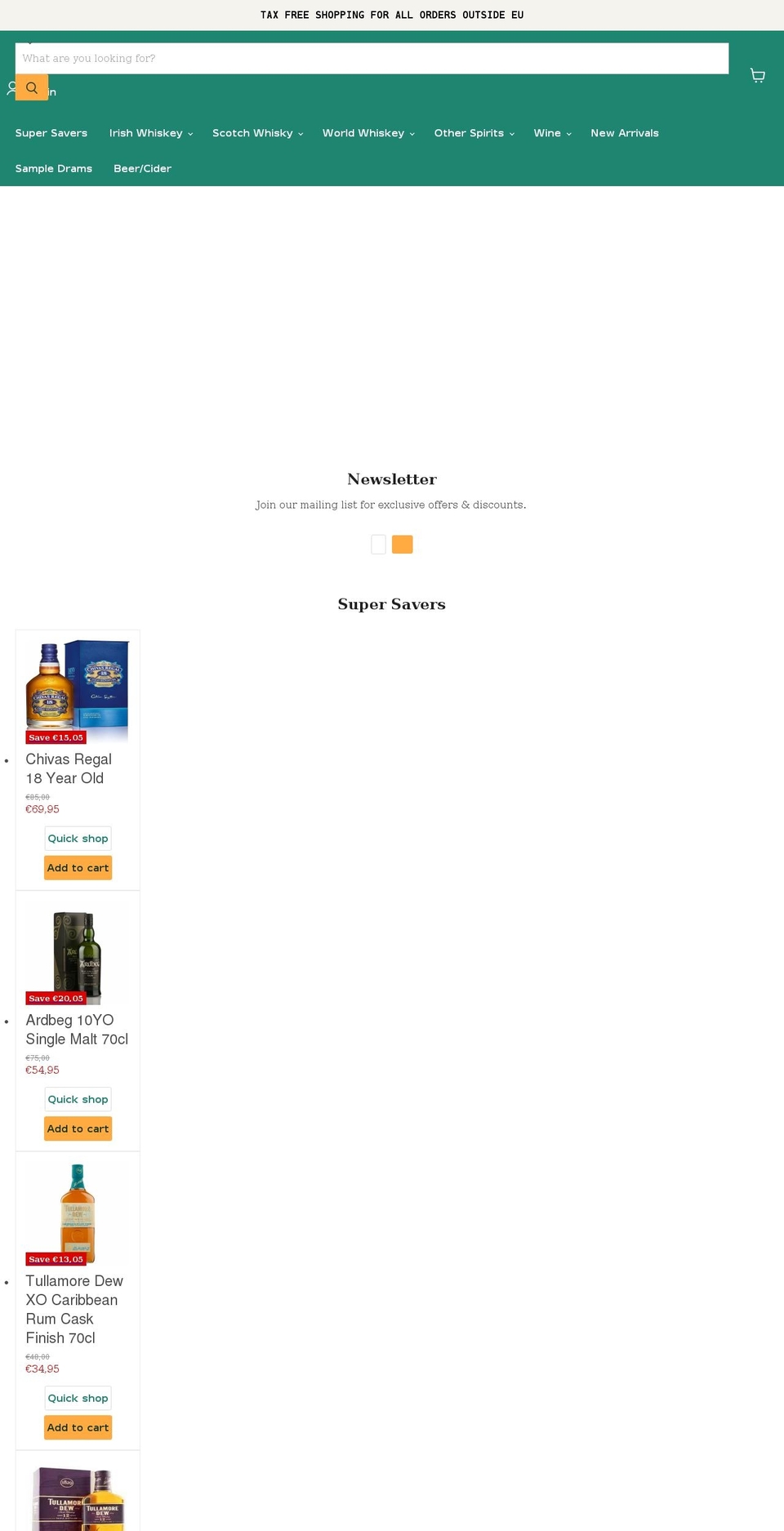 drinkshero.com shopify website screenshot