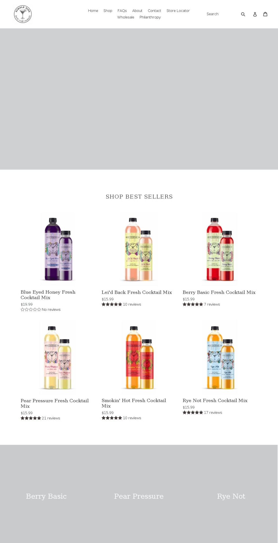 drinksimplesips.com shopify website screenshot