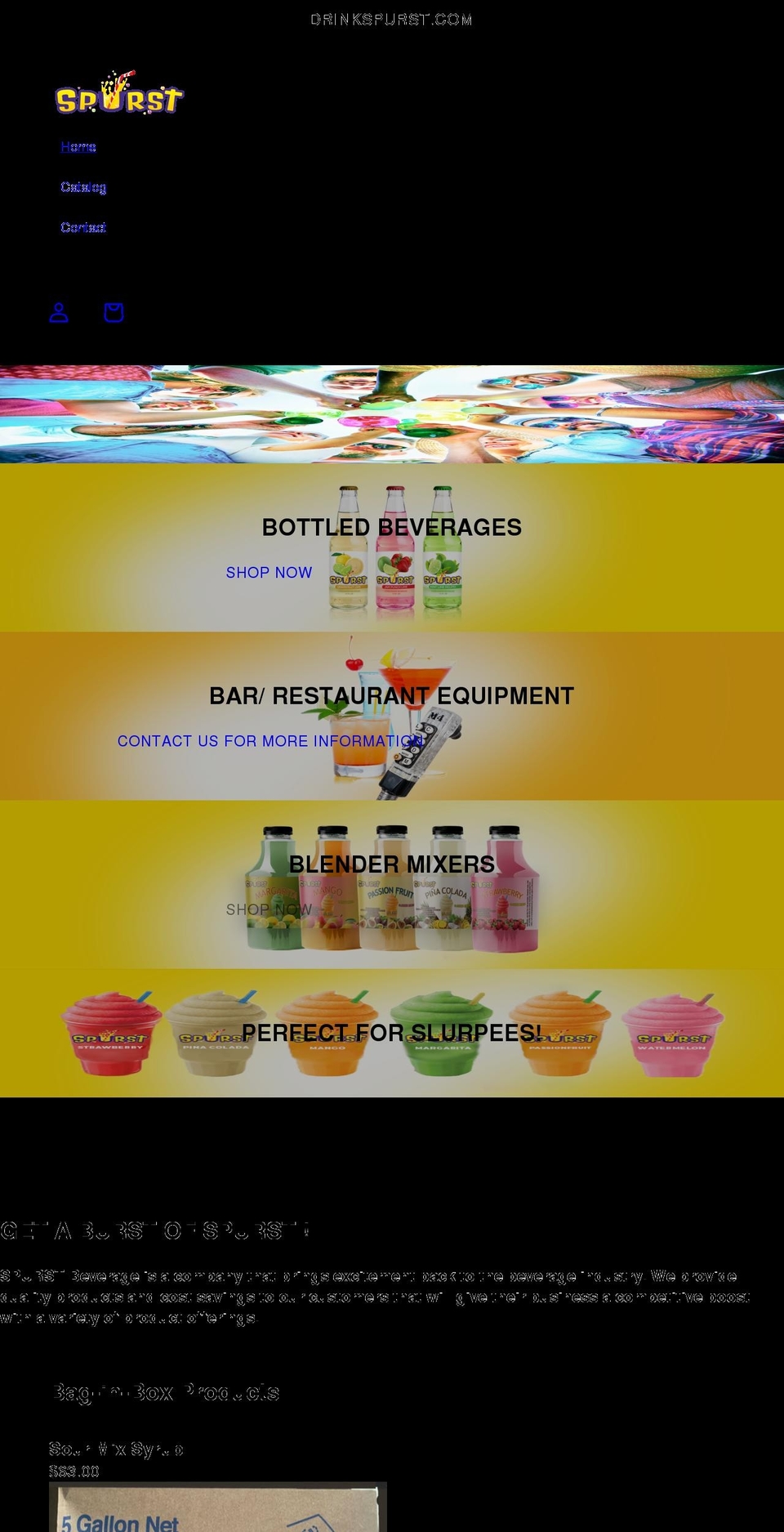drinkspurst.com shopify website screenshot