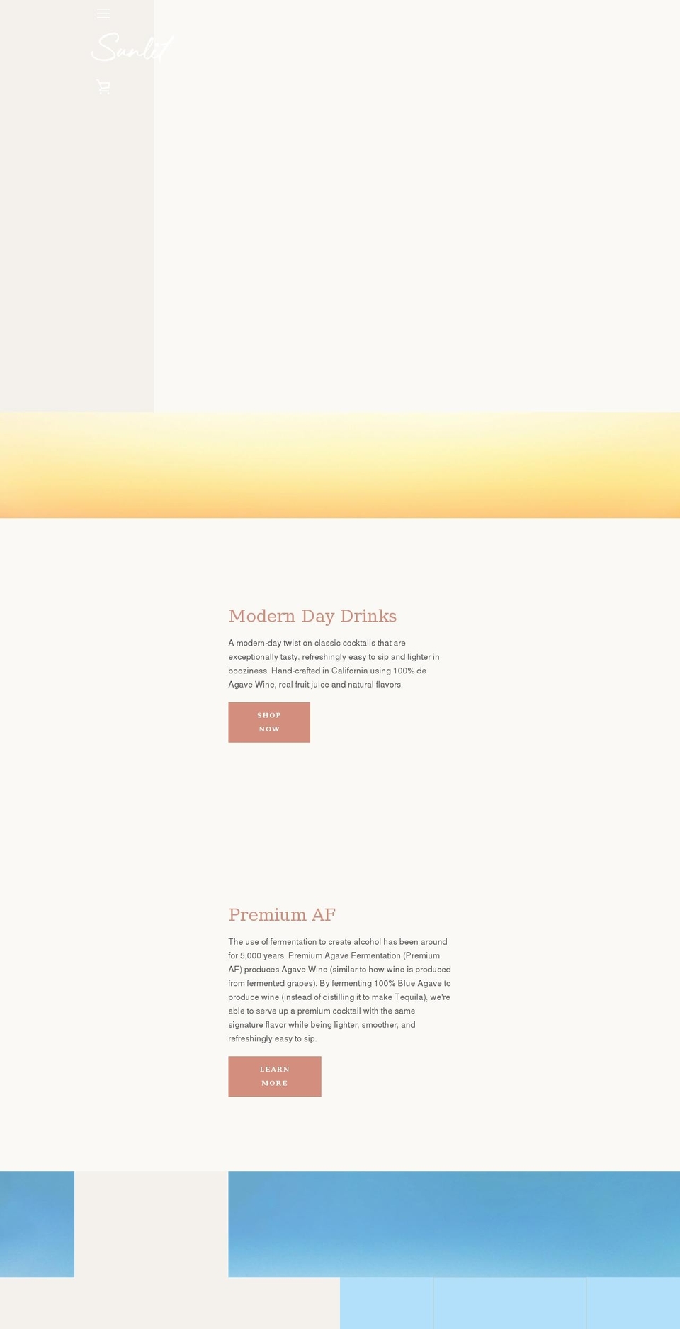 drinksunlit.com shopify website screenshot