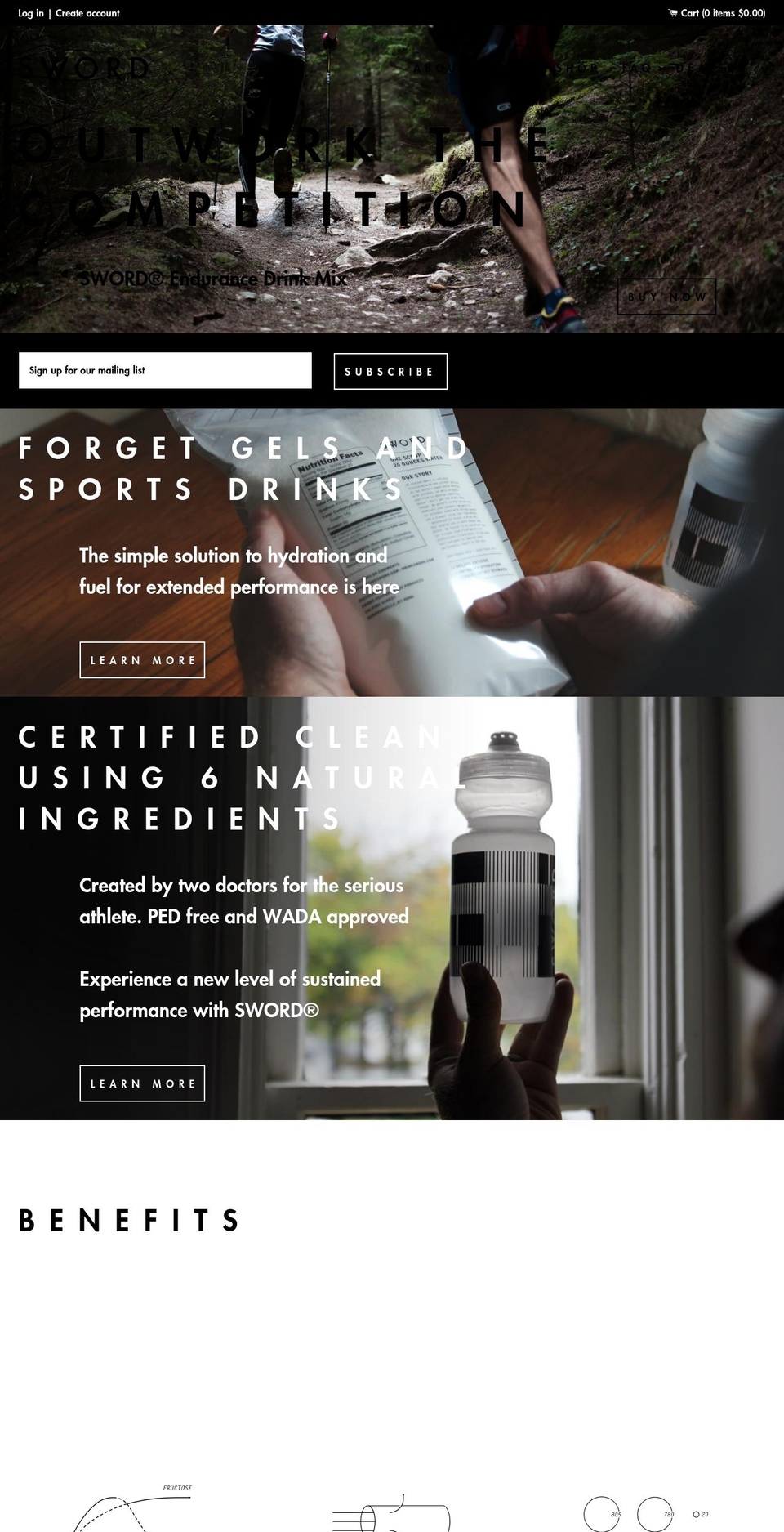 drinksword.com shopify website screenshot