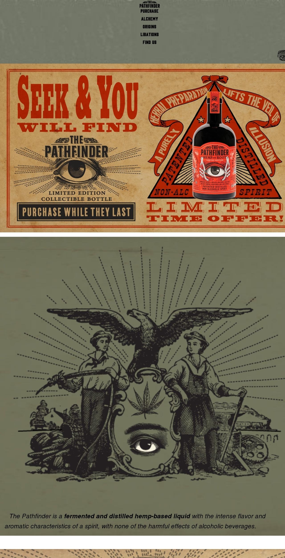 drinkthepathfinder.com shopify website screenshot