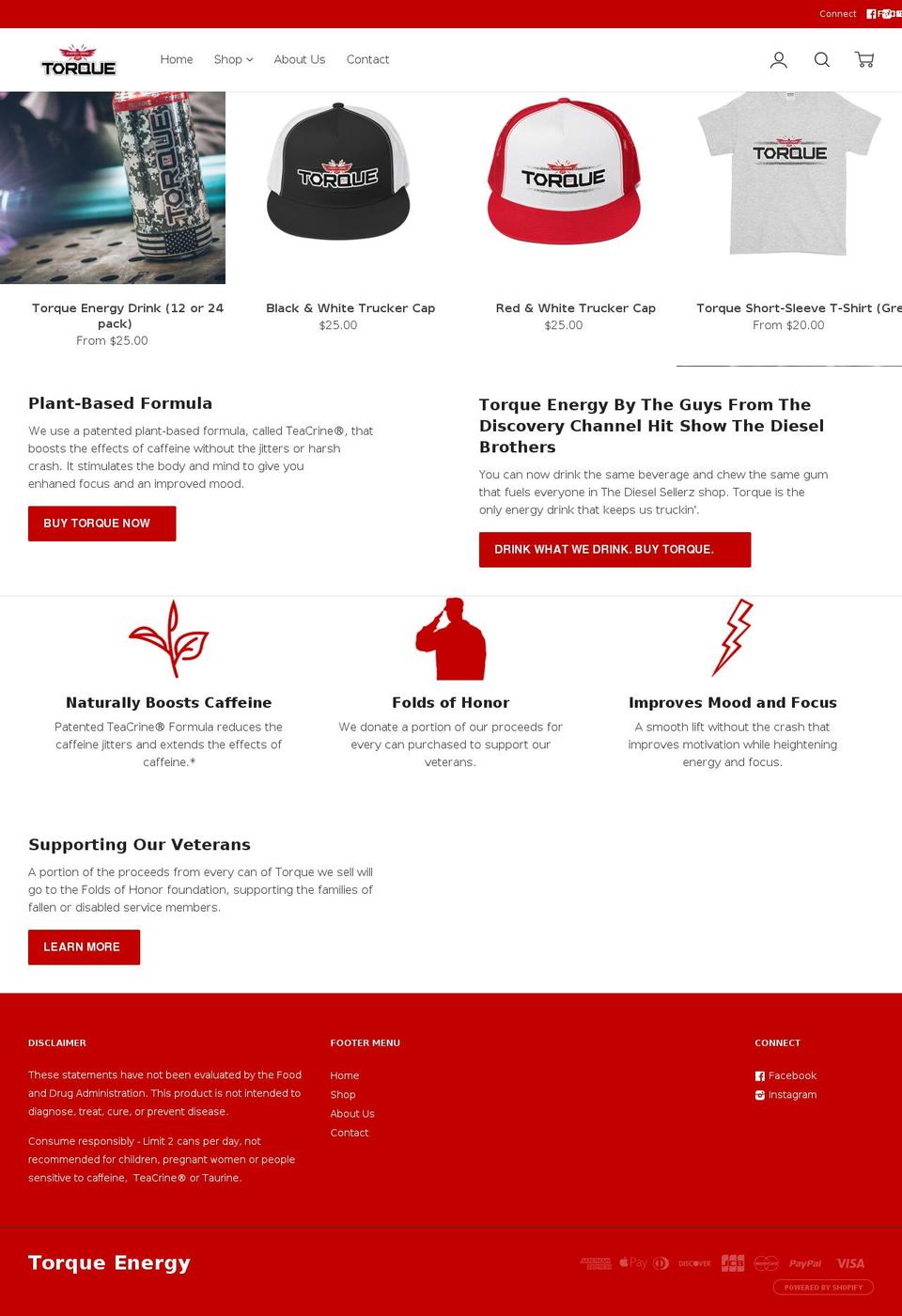 drinktorque.com — Shopify storefront screenshot