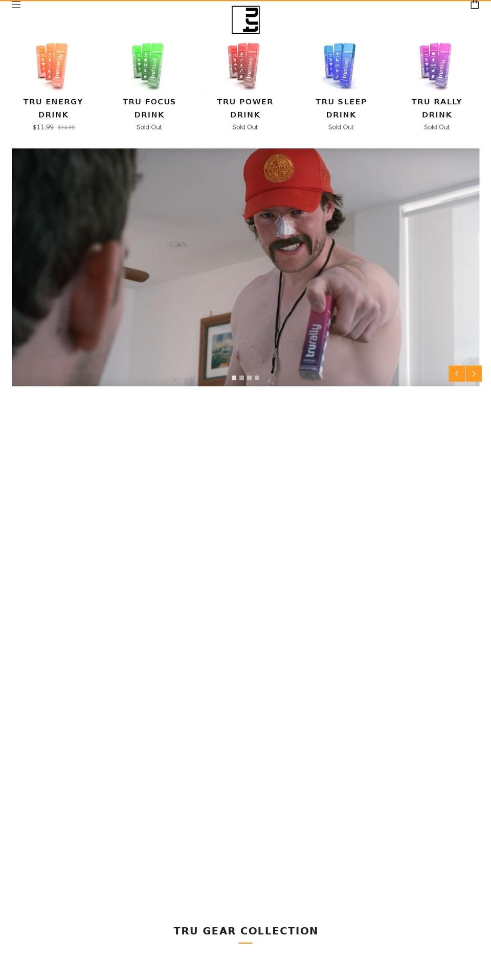 drinktru.com shopify website screenshot