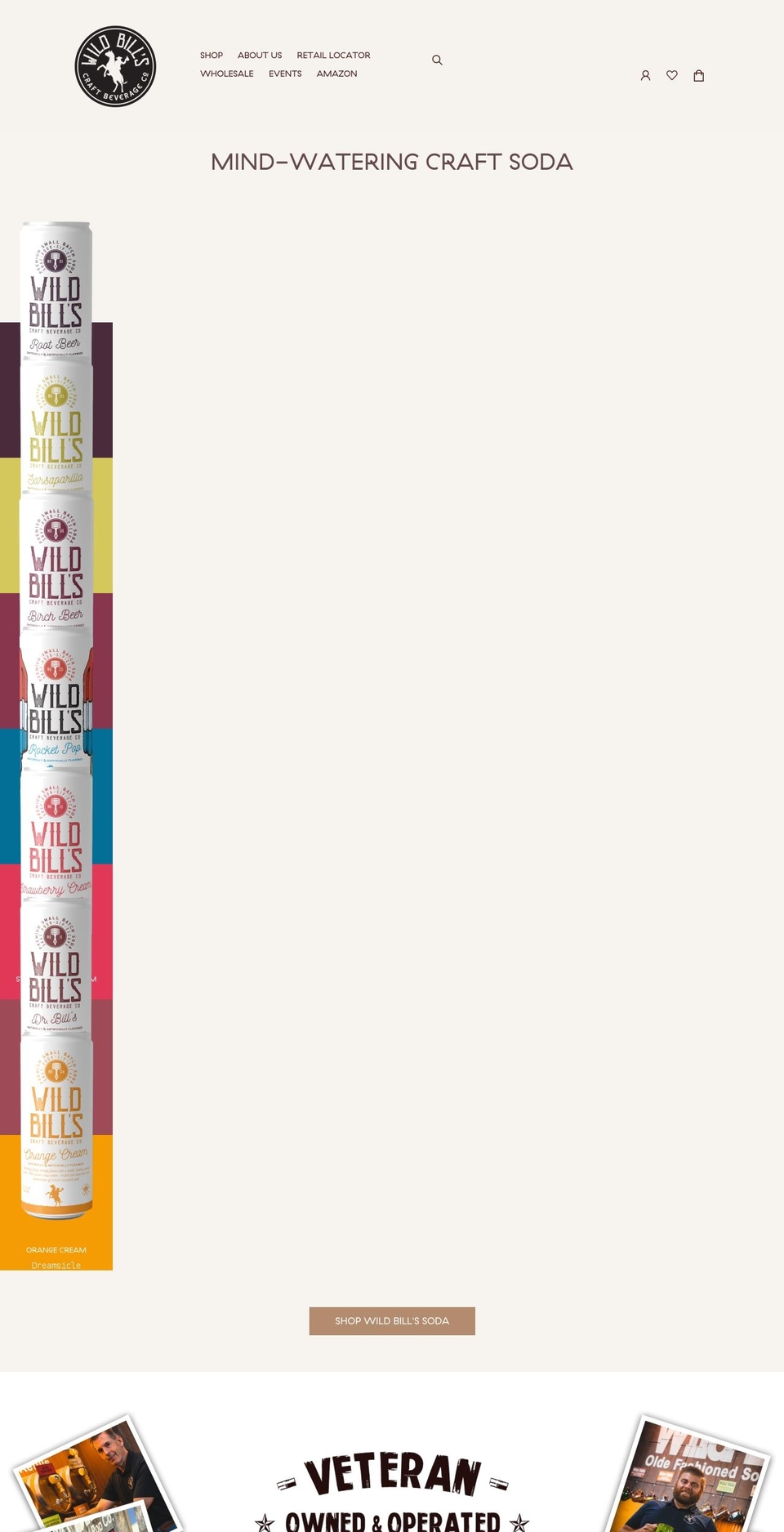 drinkwildbills.com shopify website screenshot