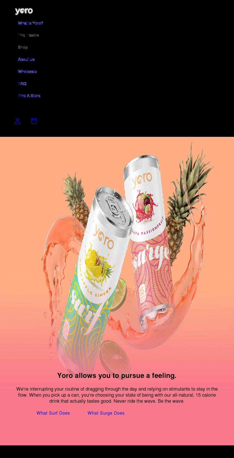 drinkyoro.com shopify website screenshot