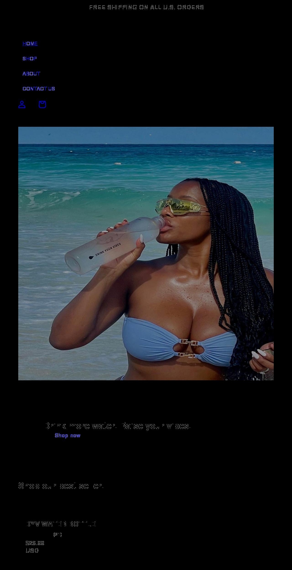 drinkyourvibes.com shopify website screenshot