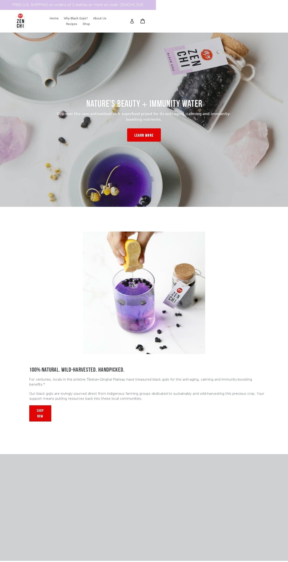 drinkzenchi.com shopify website screenshot