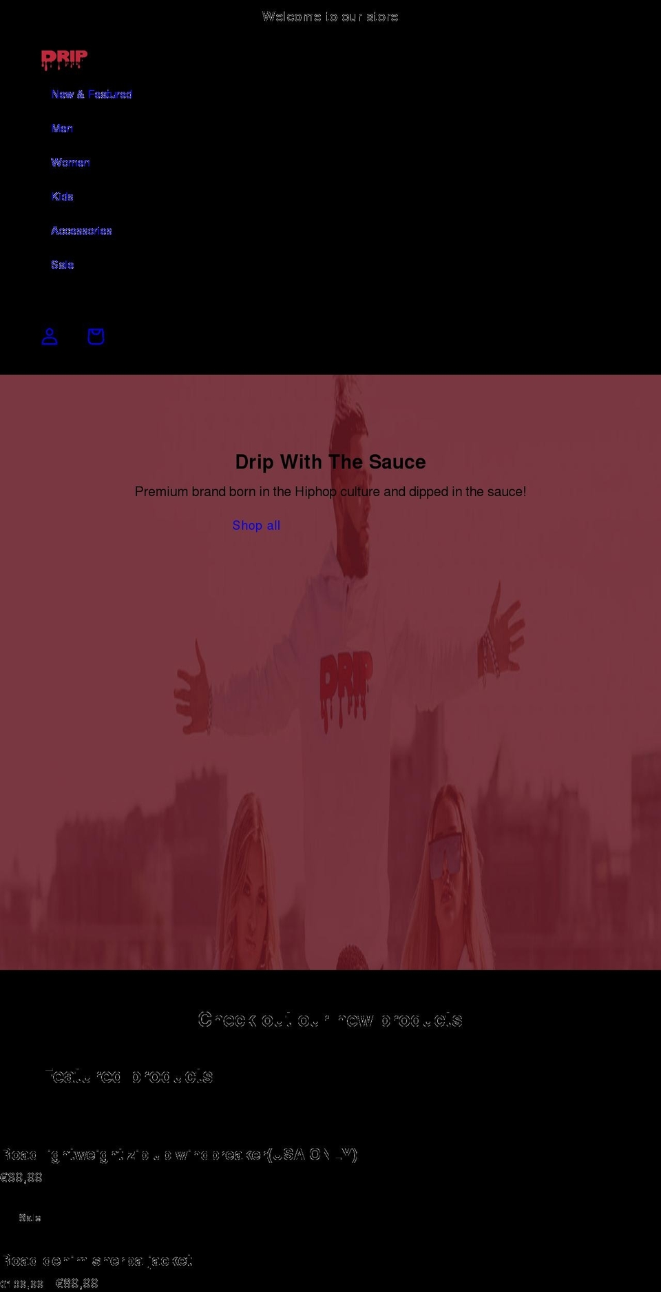 dripbrand.com shopify website screenshot