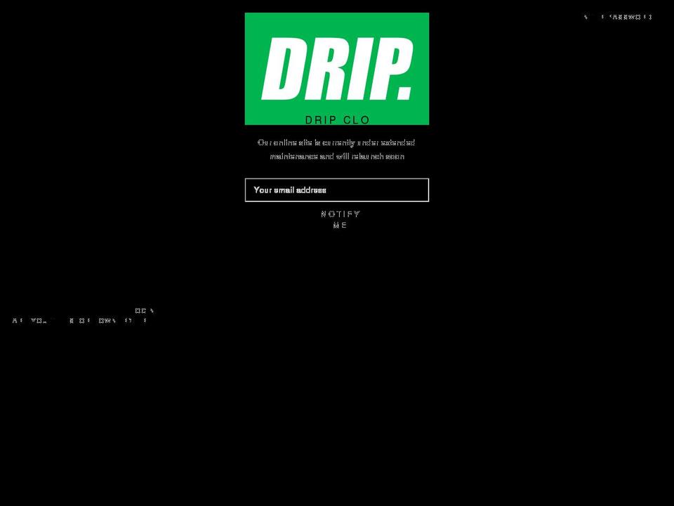 dripclo.com shopify website screenshot