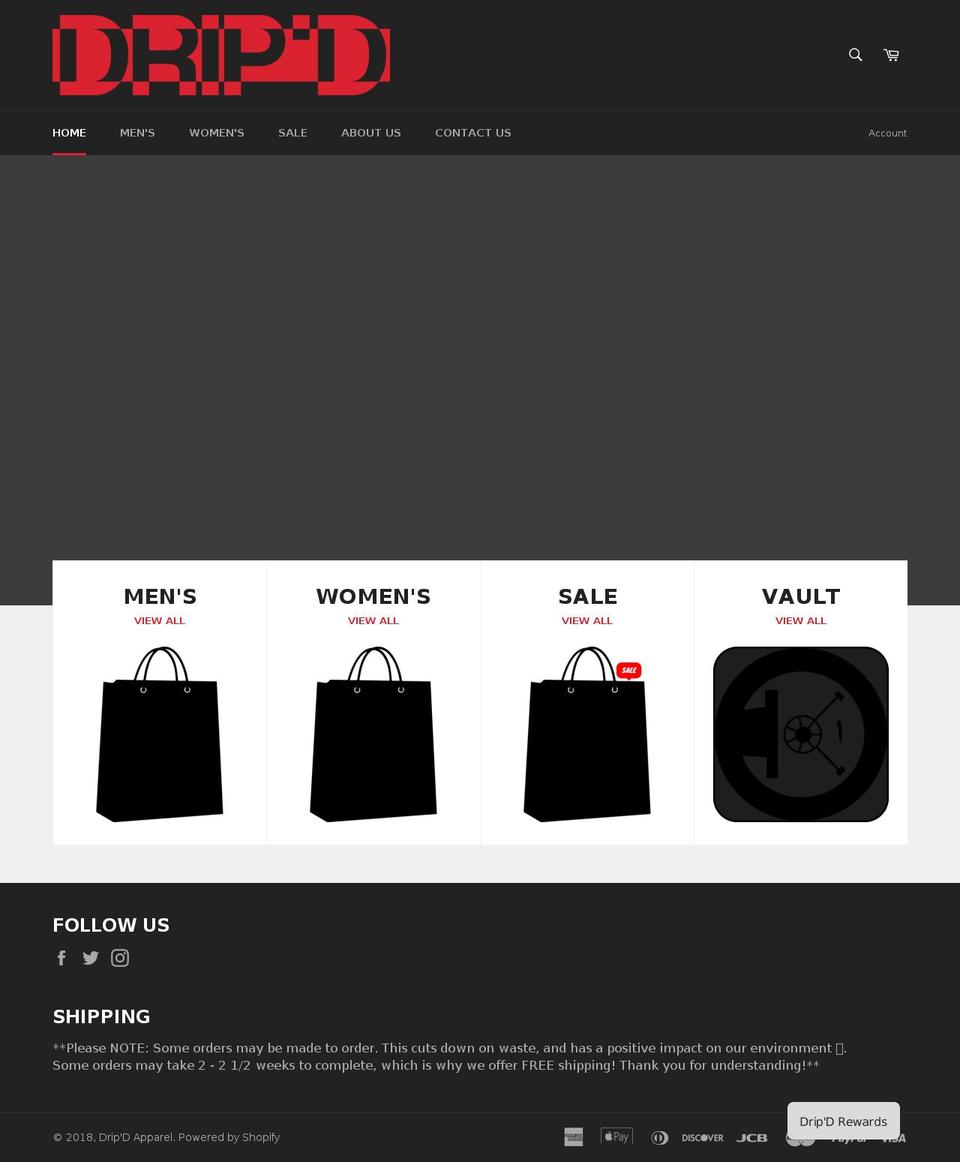 dripdapparel.com — Shopify storefront screenshot