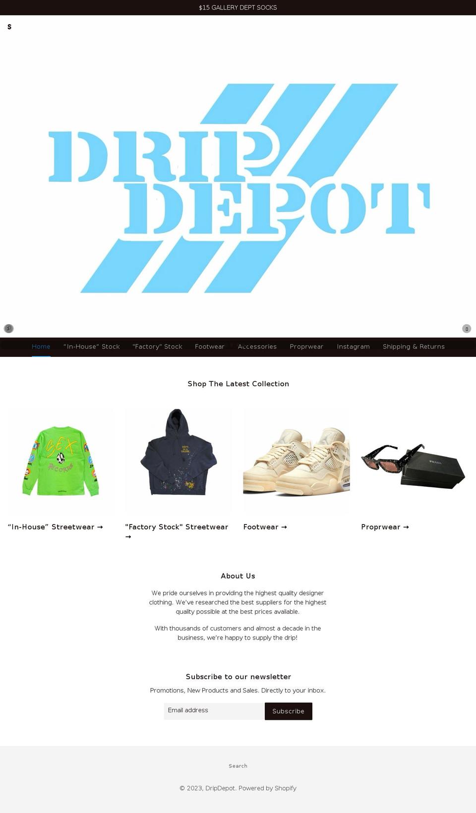 dripdepot.store shopify website screenshot