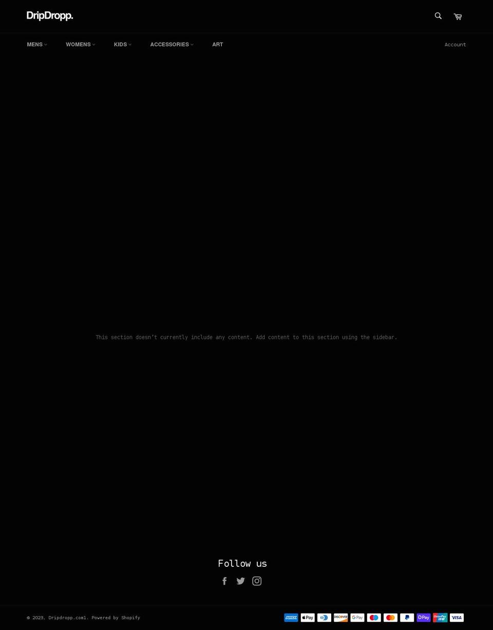 dripdropp.com shopify website screenshot