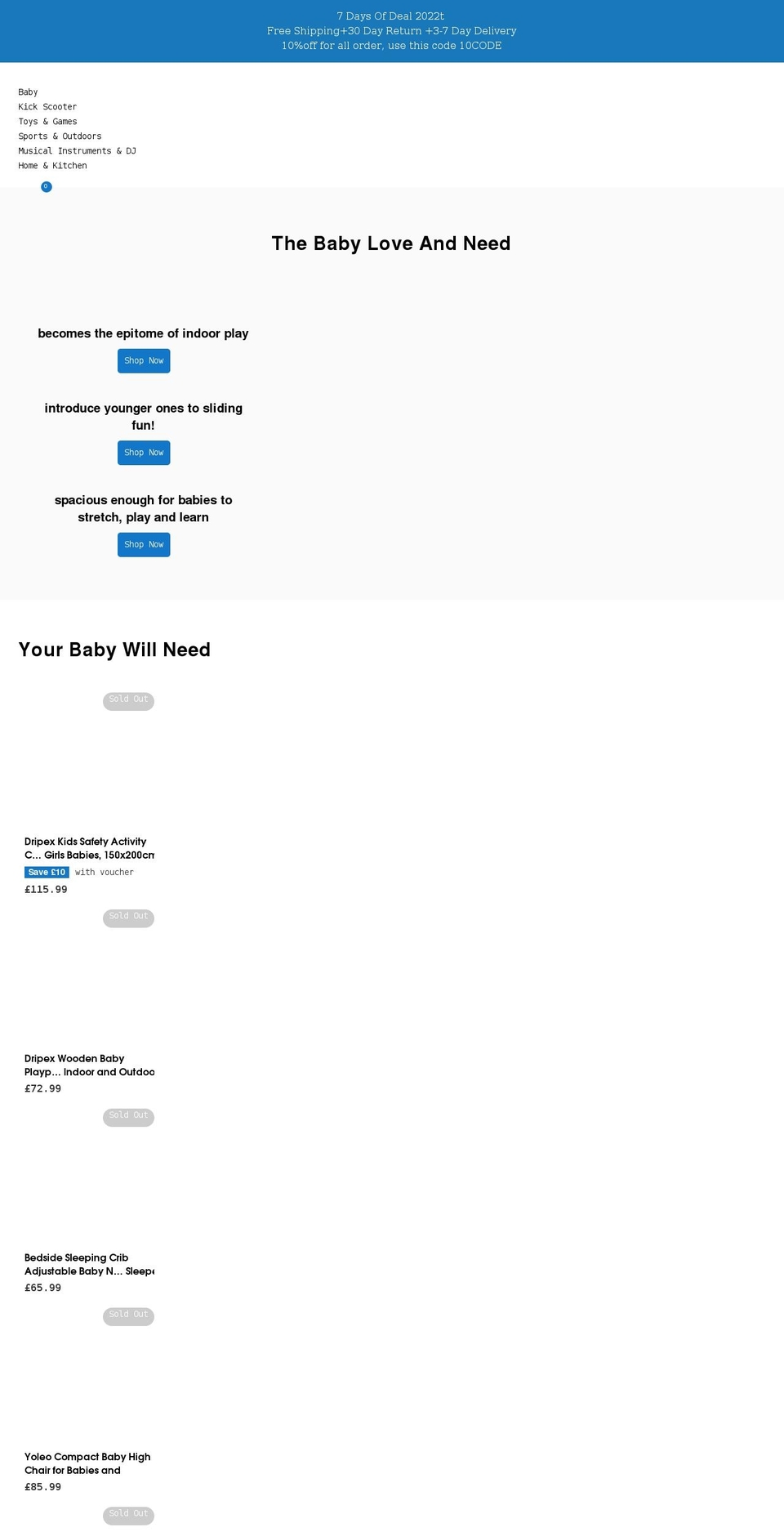 dripex-fun.co.uk shopify website screenshot
