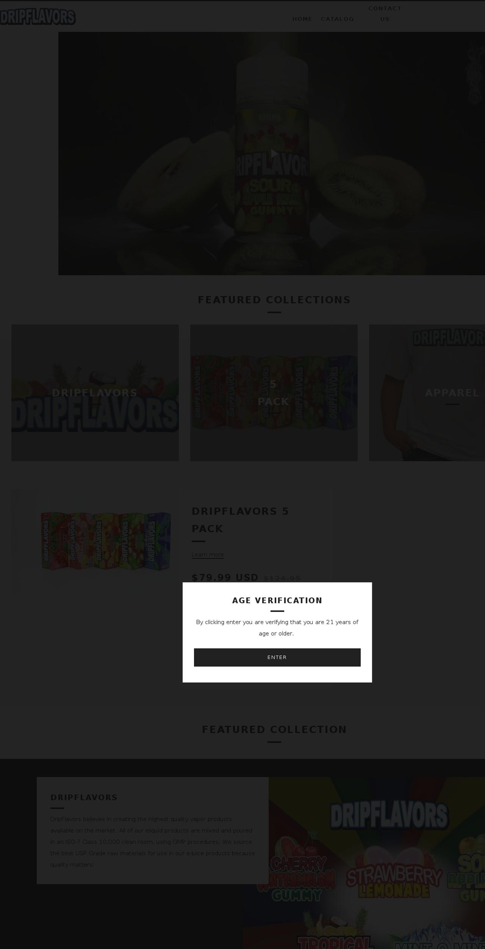 dripflavors.com — Shopify storefront screenshot