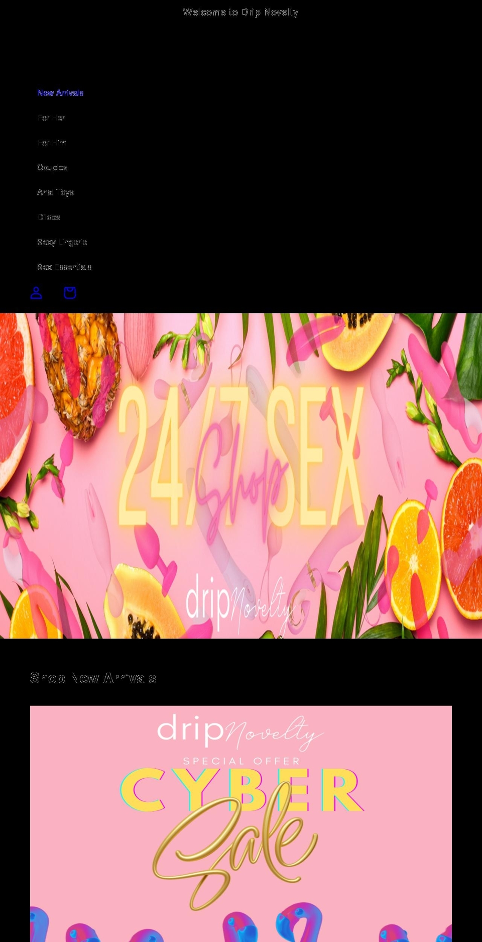 dripnovelty.com shopify website screenshot