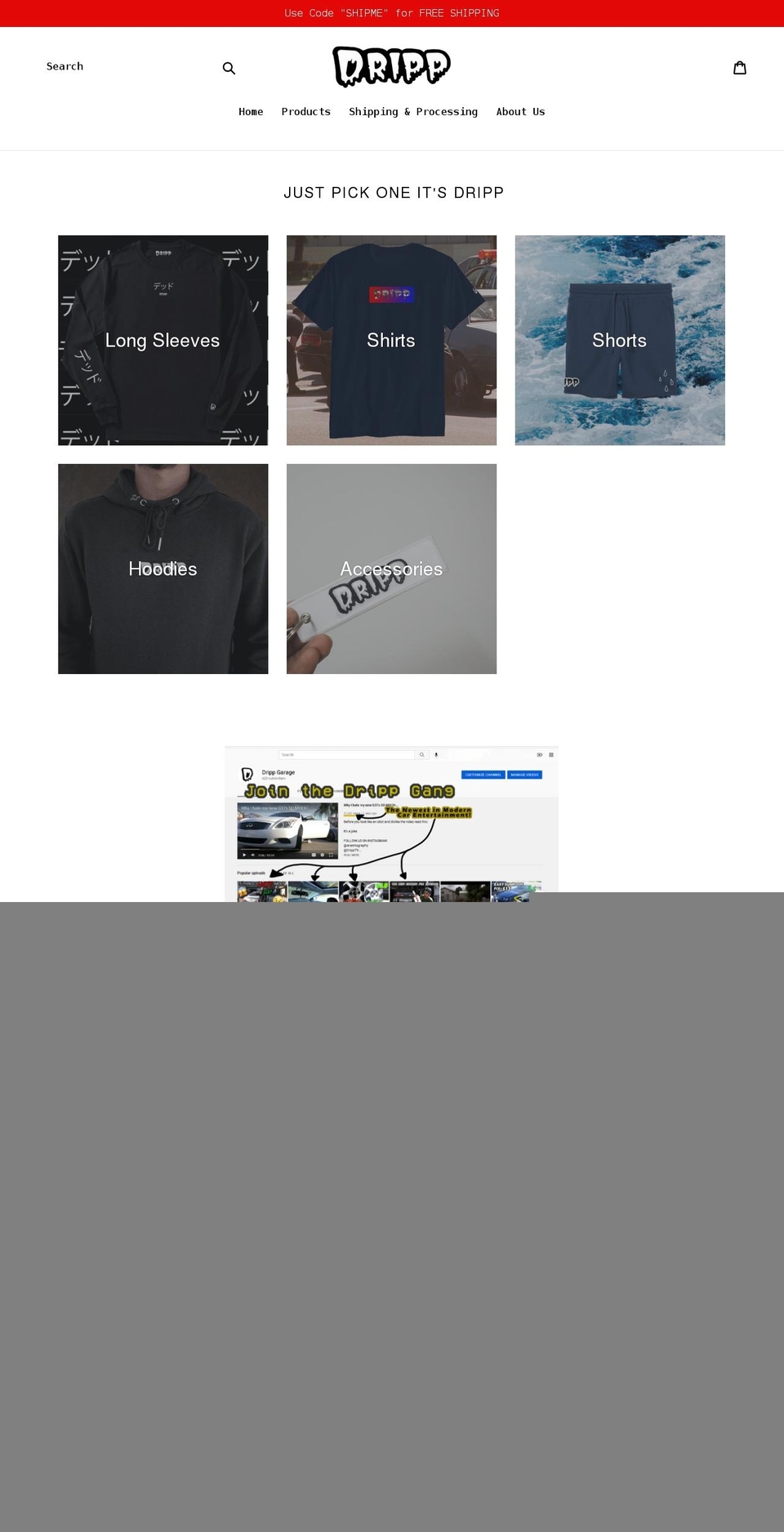 dripp-co.com shopify website screenshot