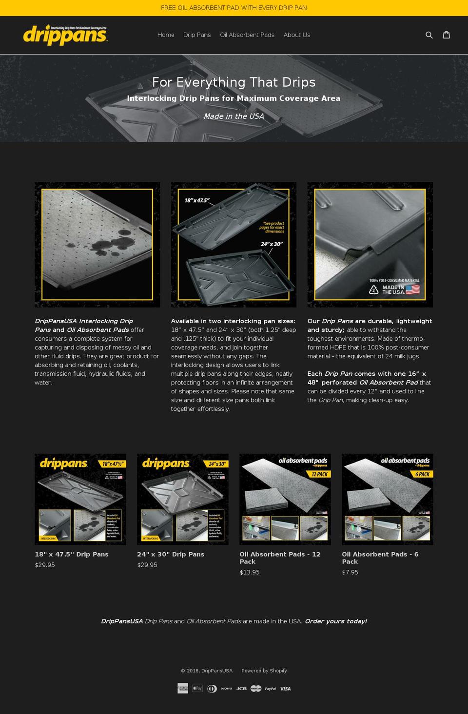 drippansusa.com shopify website screenshot