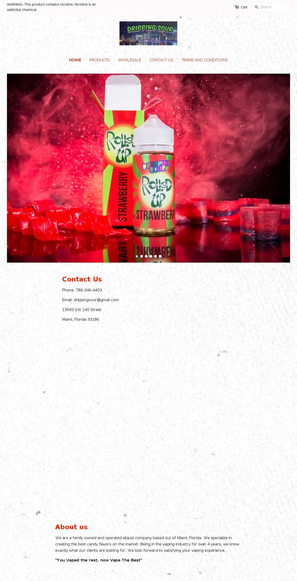 drippingsour.com shopify website screenshot