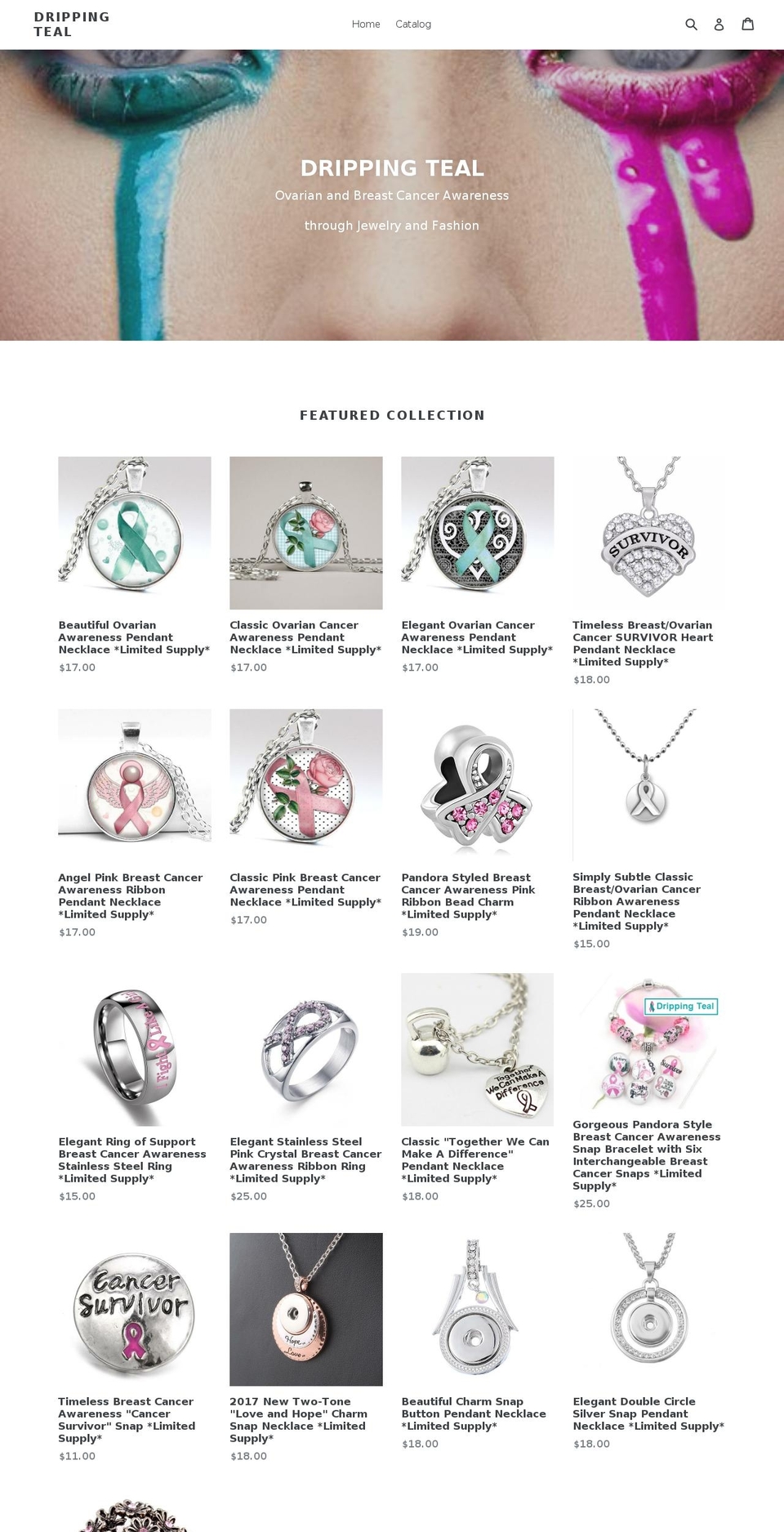 drippingteal.com — Shopify storefront screenshot