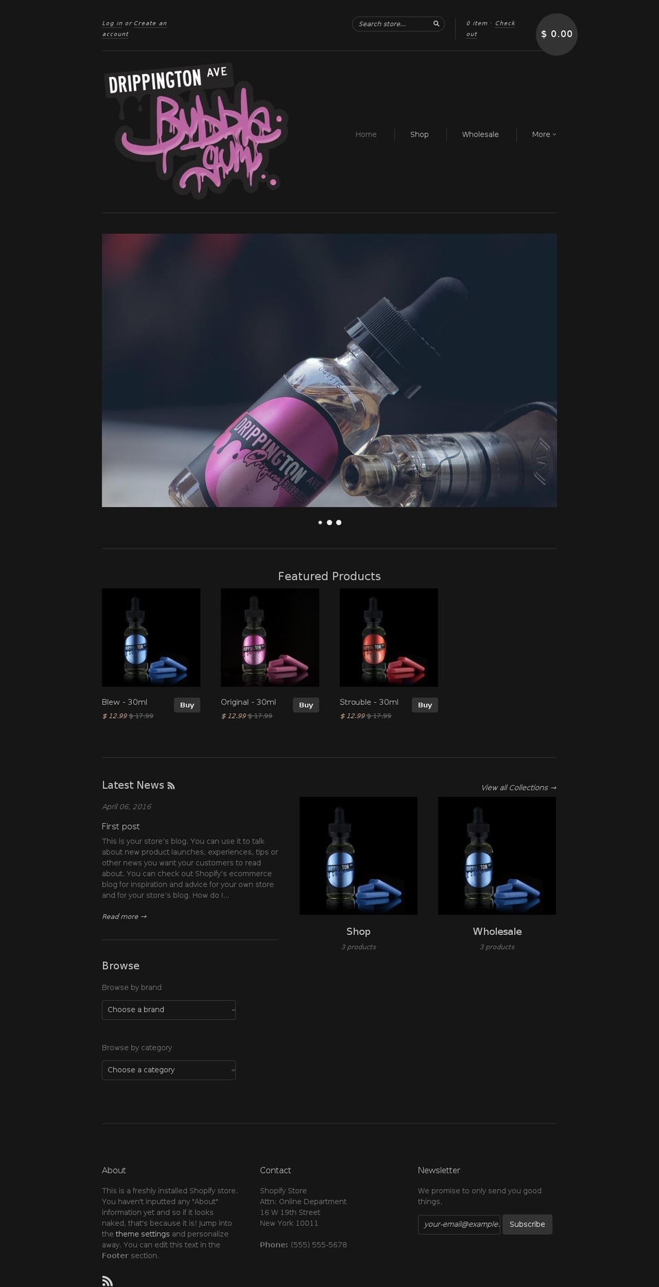 drippingtonave.com shopify website screenshot