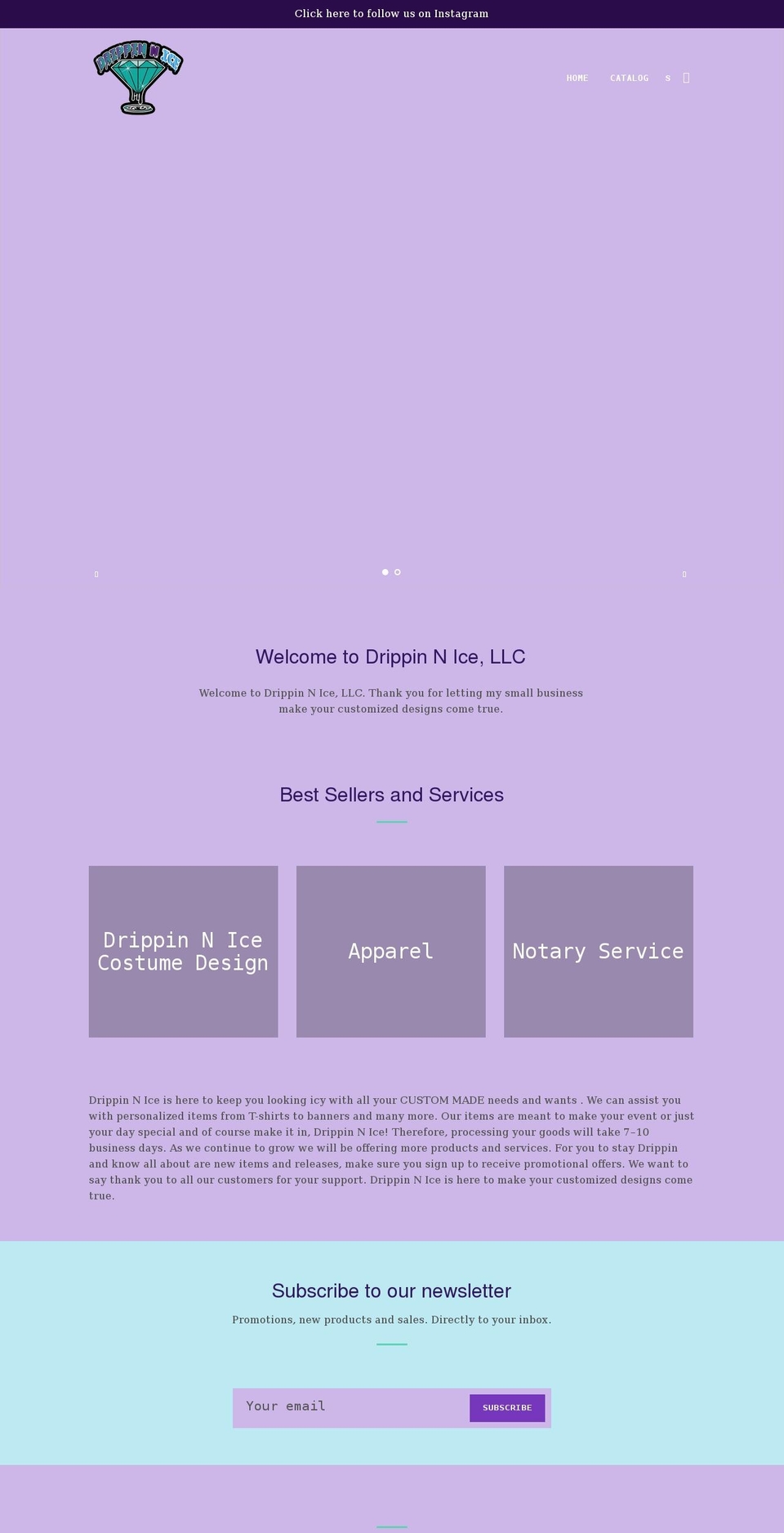 drippinnice.cool shopify website screenshot