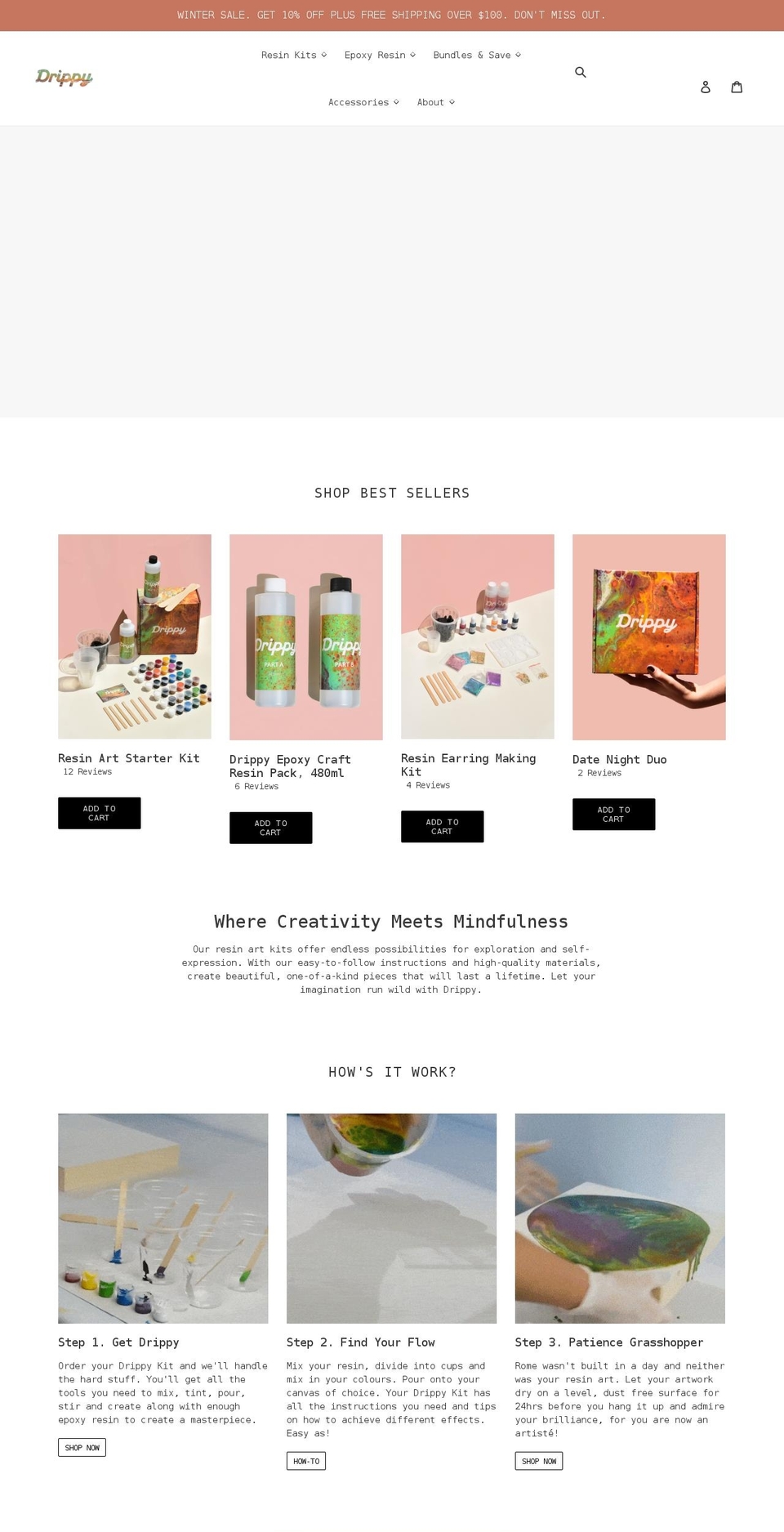 drippy.com.au shopify website screenshot