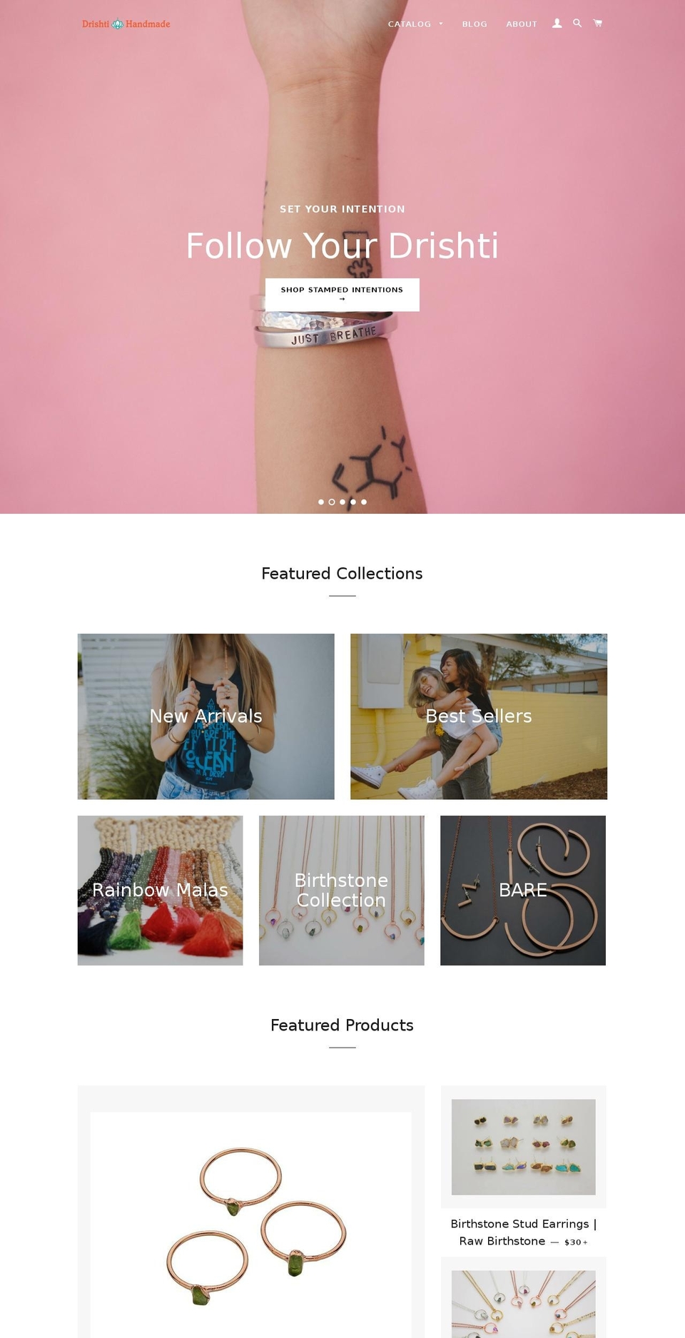 drishtihandmade.com shopify website screenshot