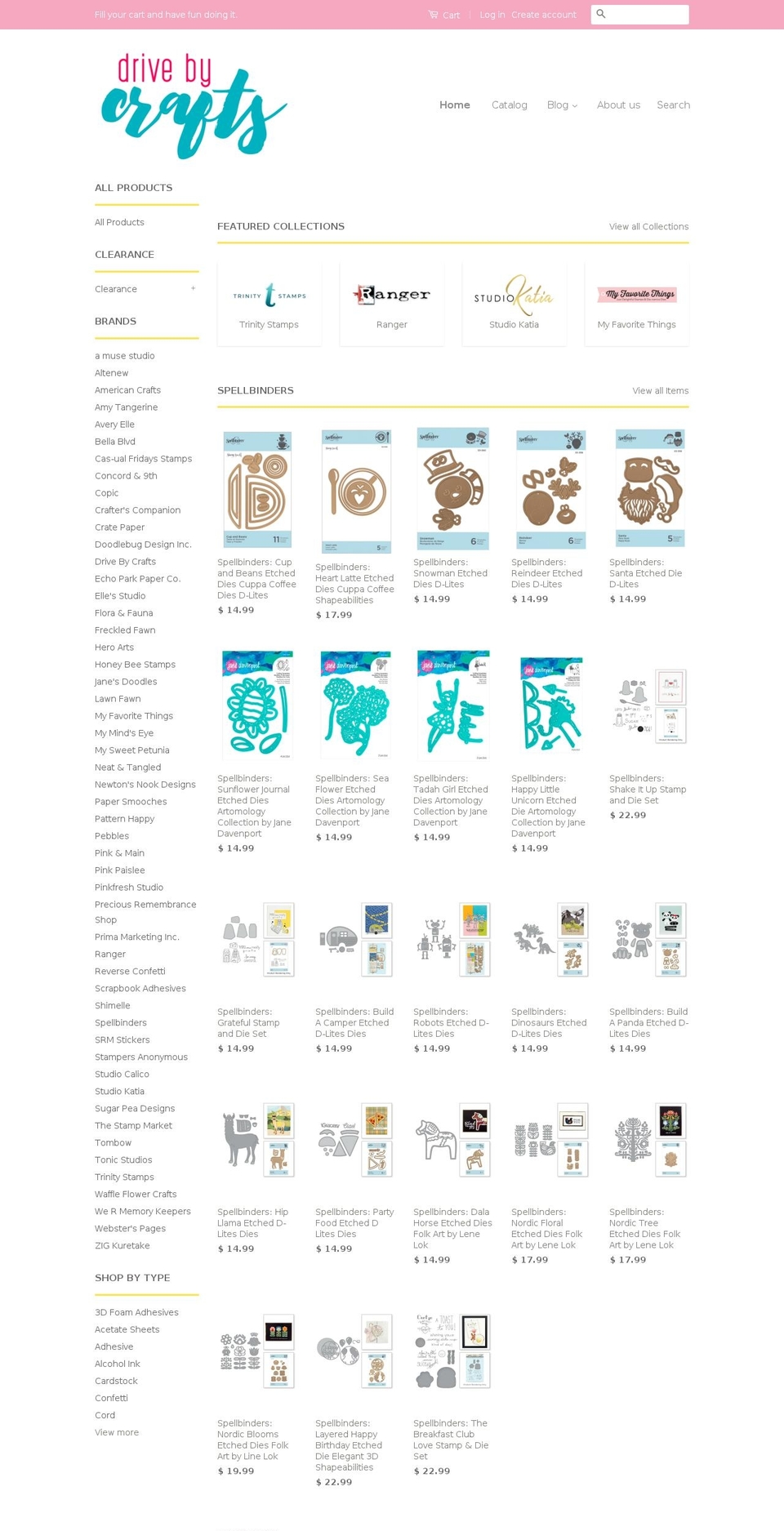 drivebycrafts.net shopify website screenshot