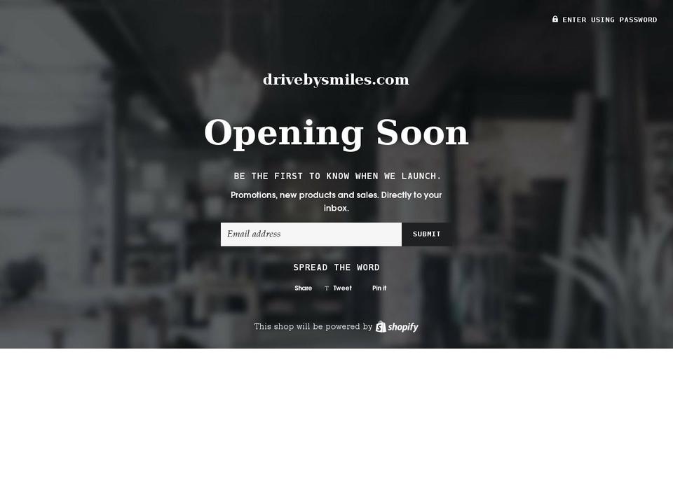 drivebysmiles-com.myshopify.com shopify website screenshot