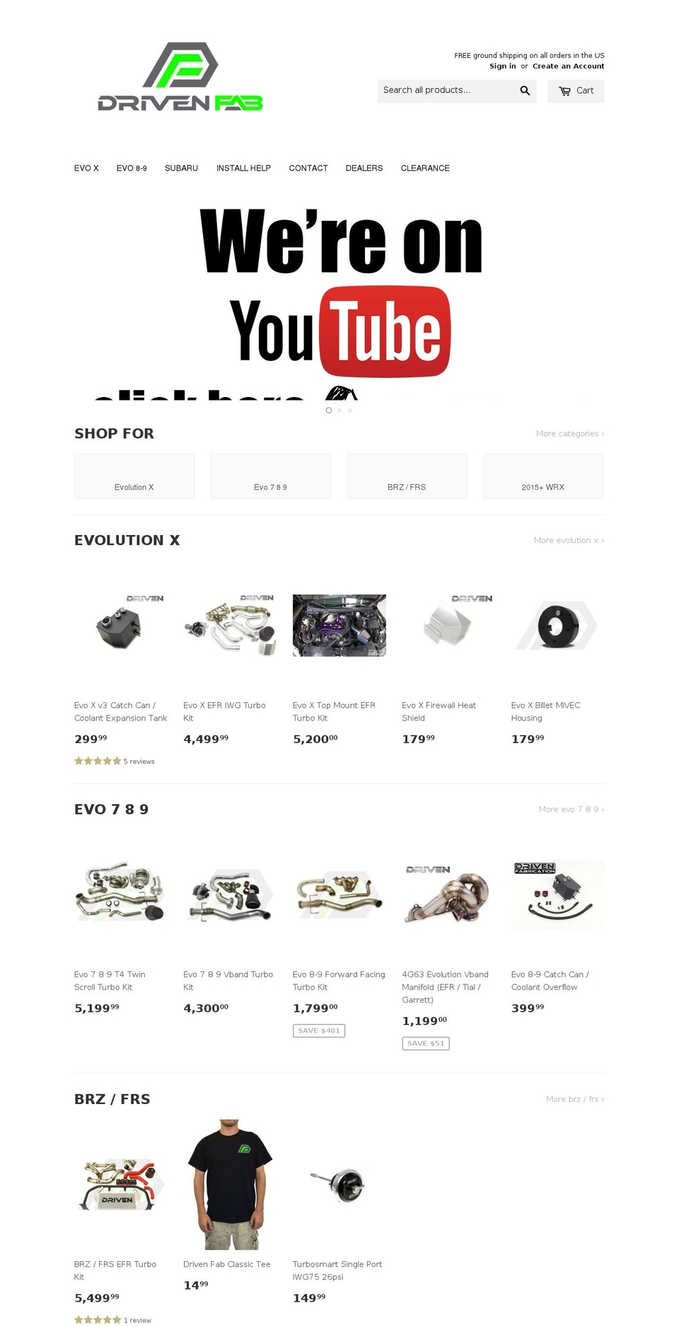 driven-fabrication.com shopify website screenshot