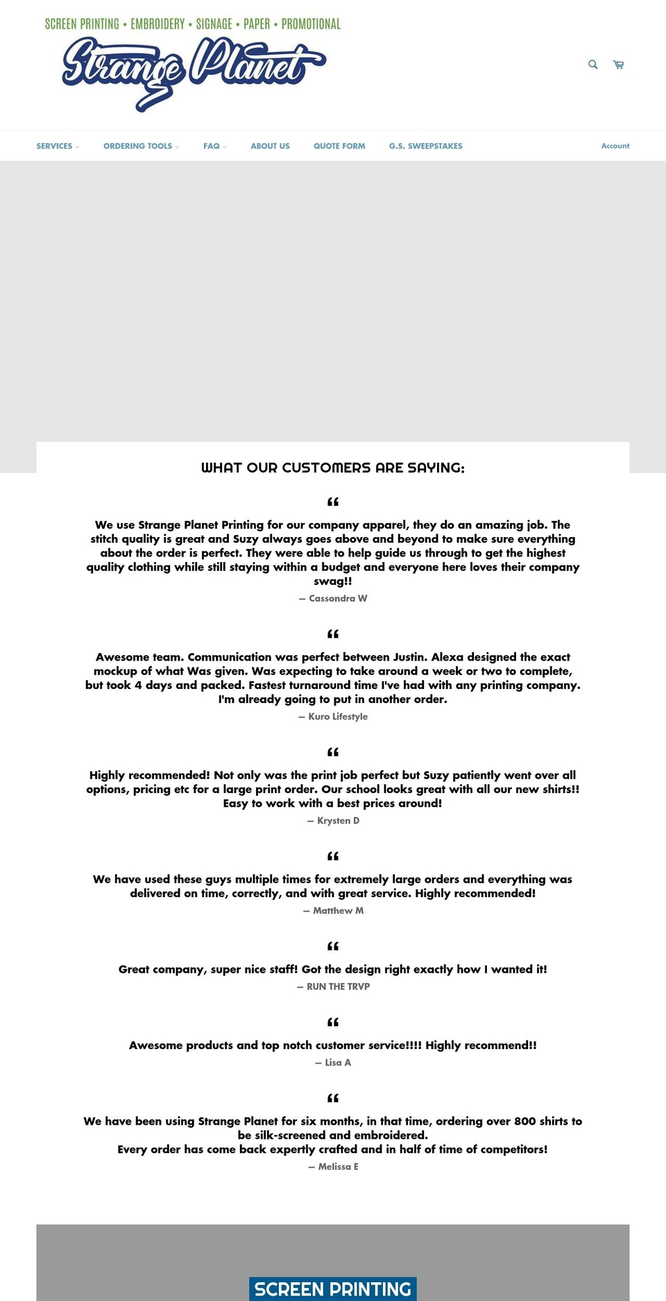 drivenbystrangeplanet.com — Shopify storefront screenshot