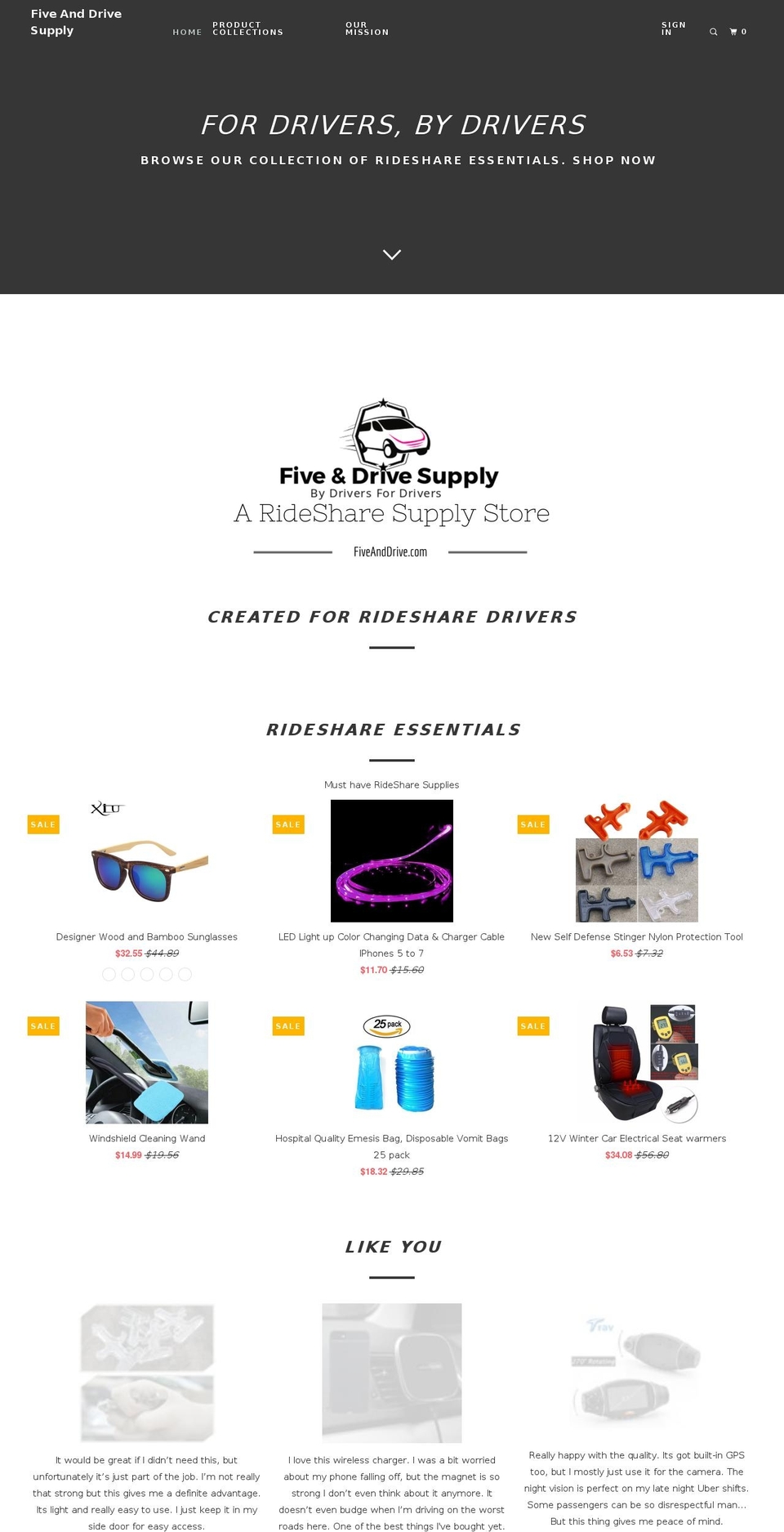 driverssupplyatx.com — Shopify storefront screenshot