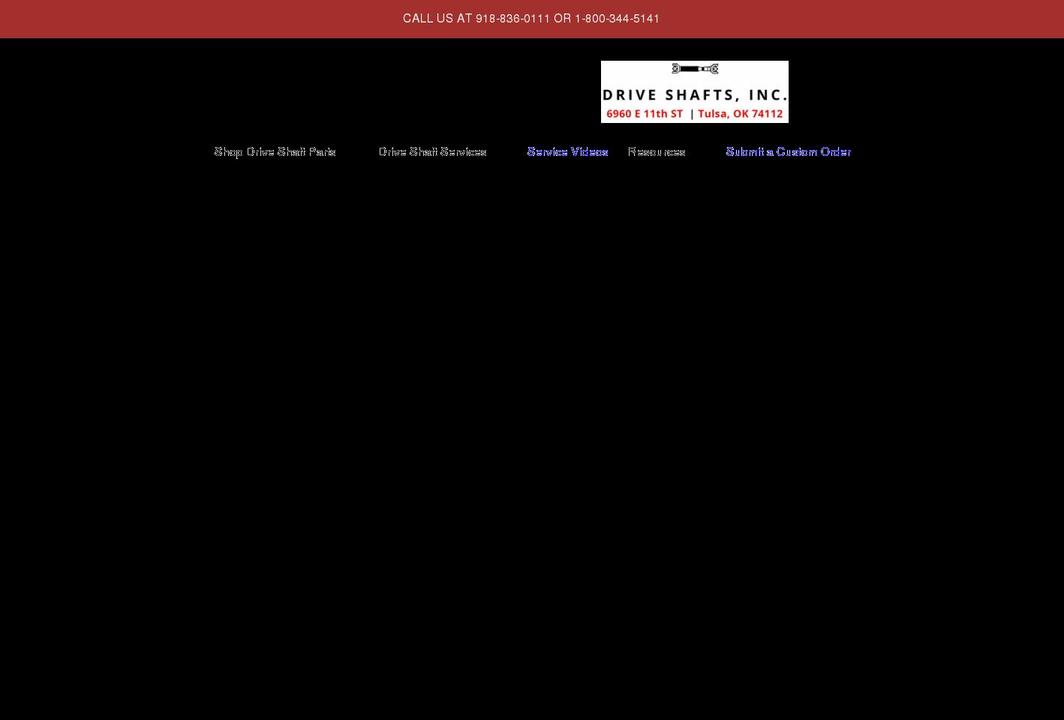 driveshaftsoftulsa.com shopify website screenshot