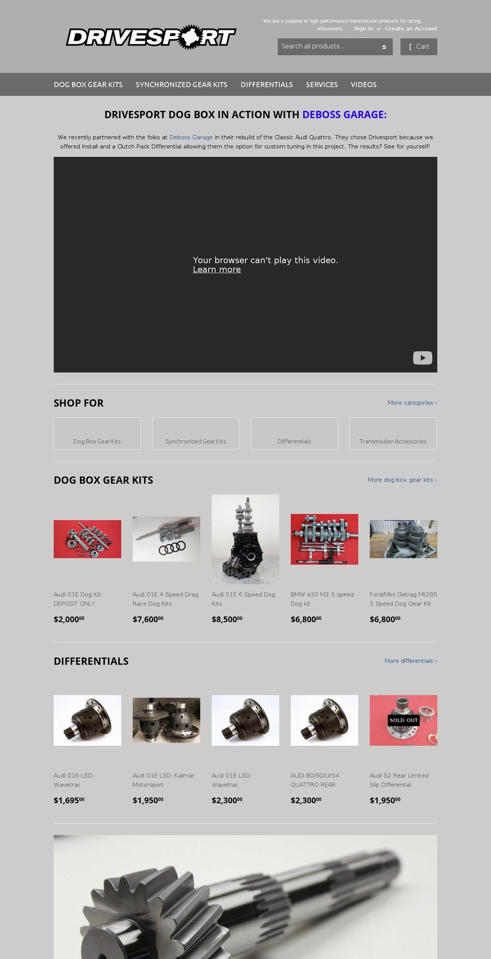 drivesport.ca shopify website screenshot
