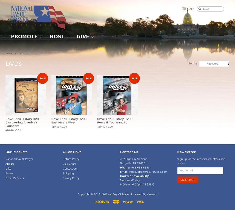 drivethruhistoryamerica.com — Shopify storefront screenshot