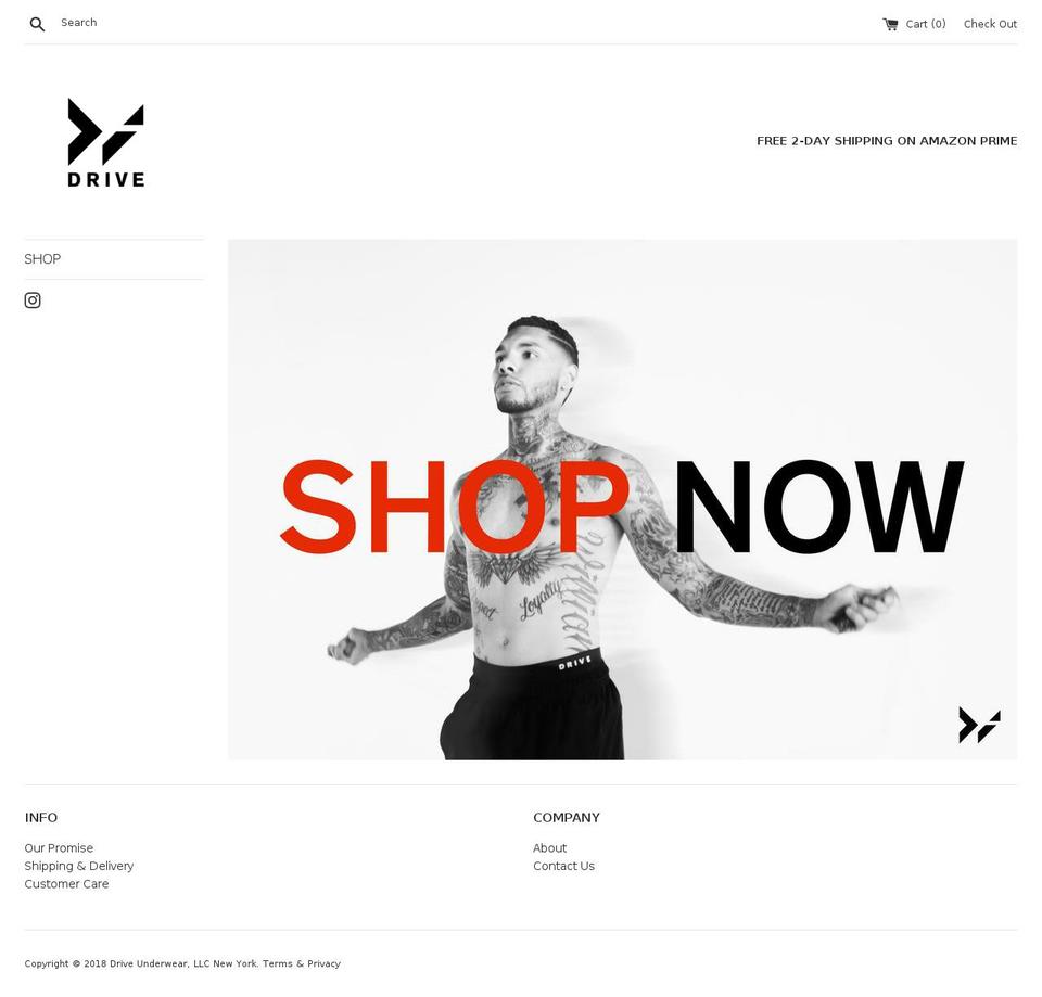 driveunderwear.com — Shopify storefront screenshot