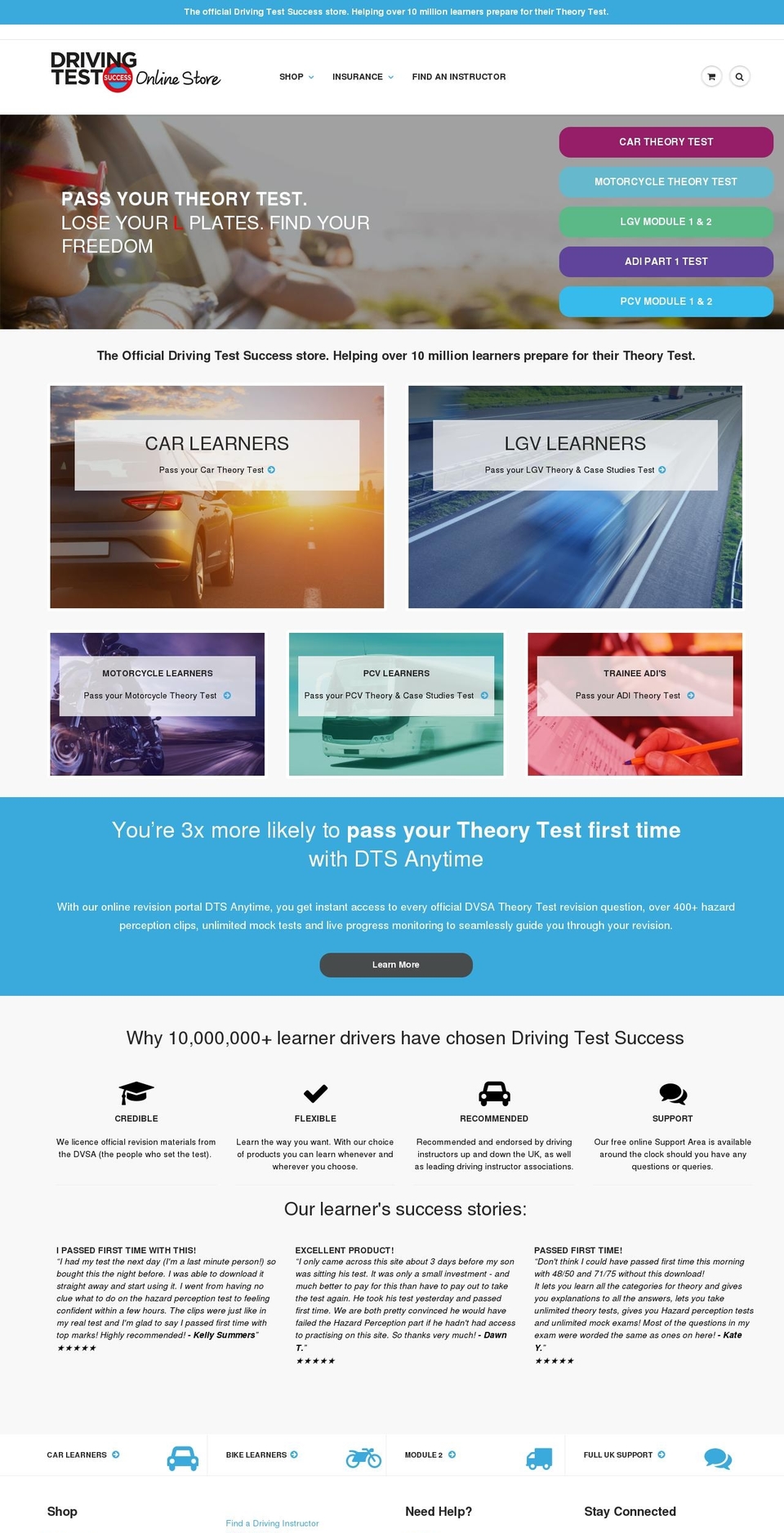 driving-test-success.myshopify.com shopify website screenshot