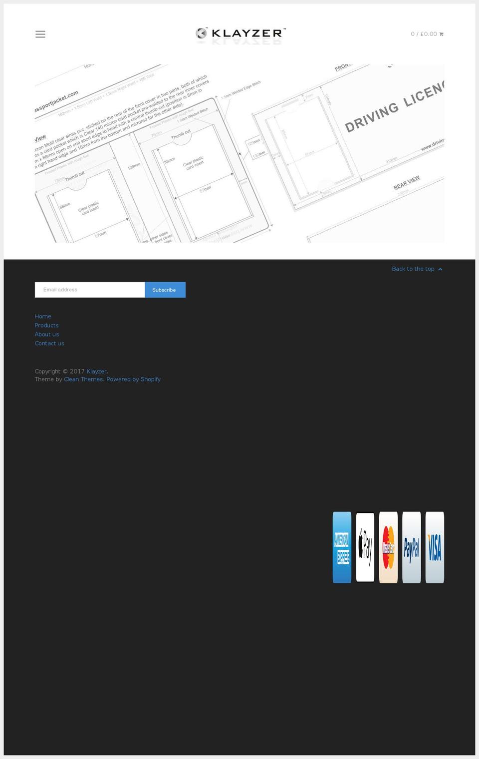 Klayzer.com Shopify theme site example drivinglicencewallet.org